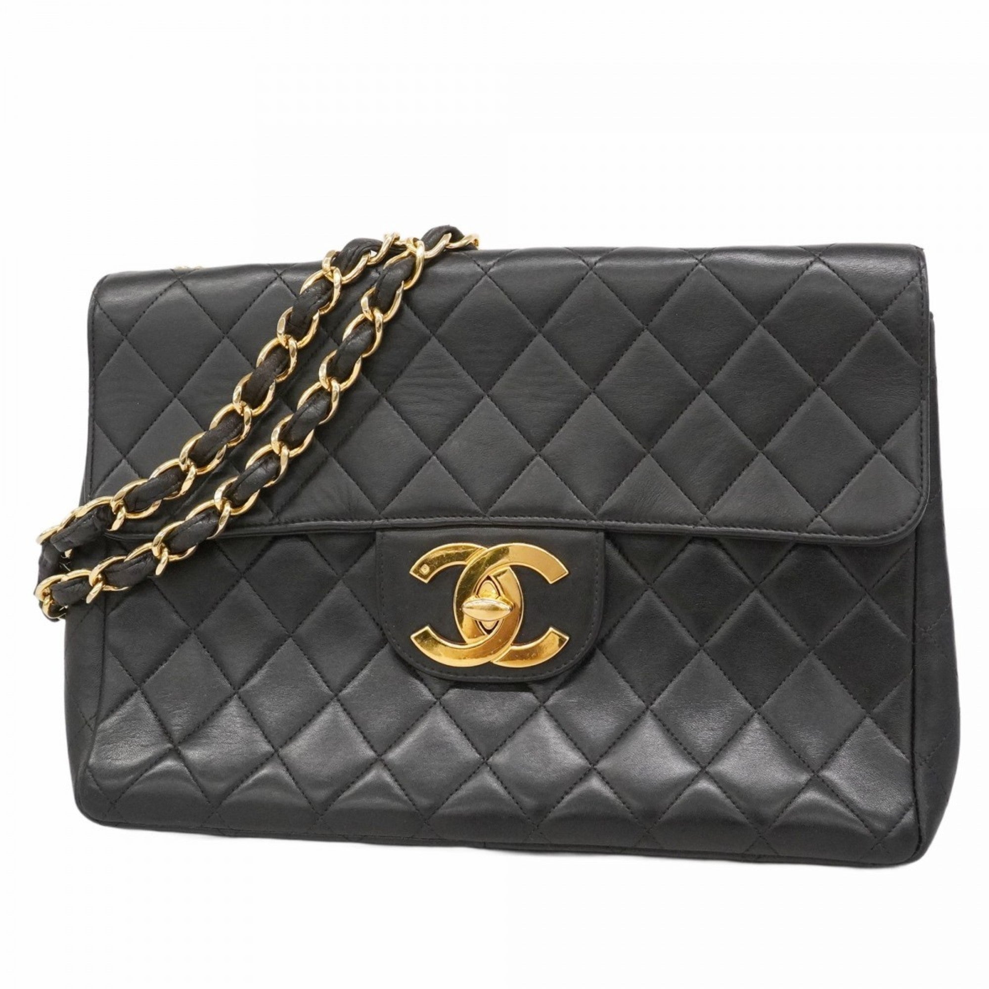 Vintage Classic Single Flap Bag Quilted Lambskin Jumbo