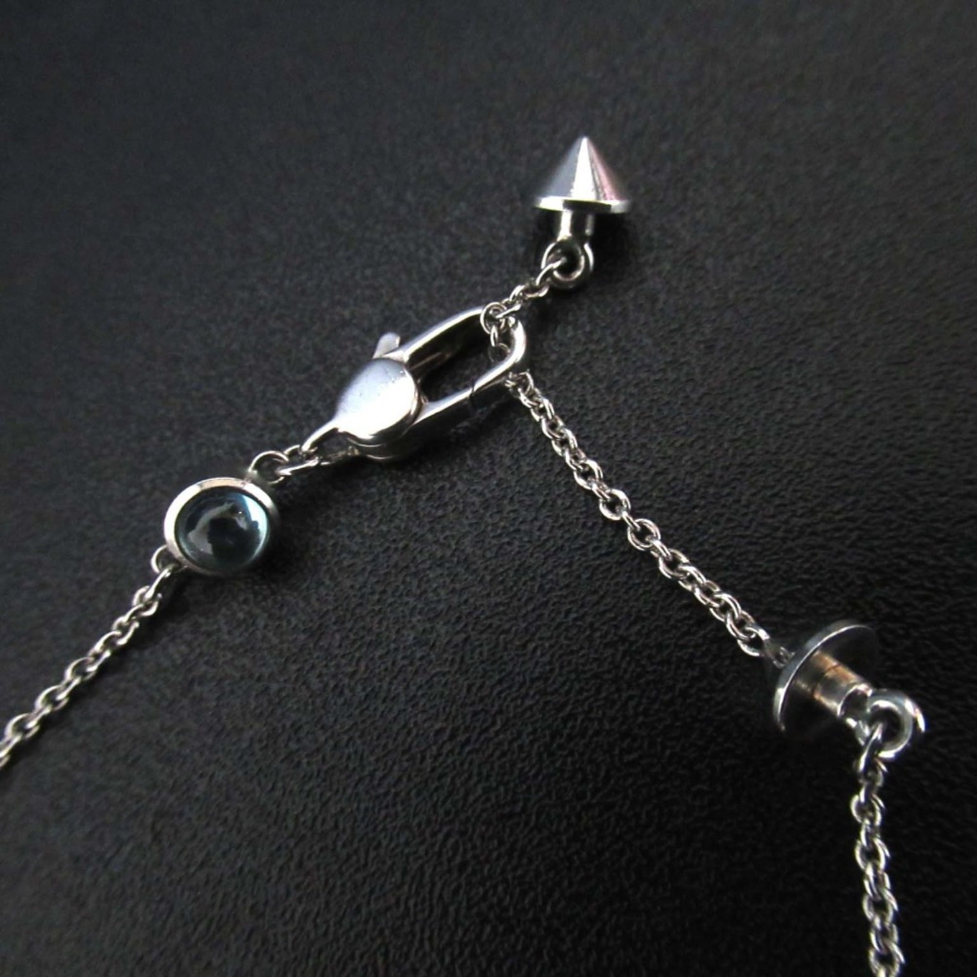 Heart Motif Pendant Necklace Sterling Silver with Blue Topaz