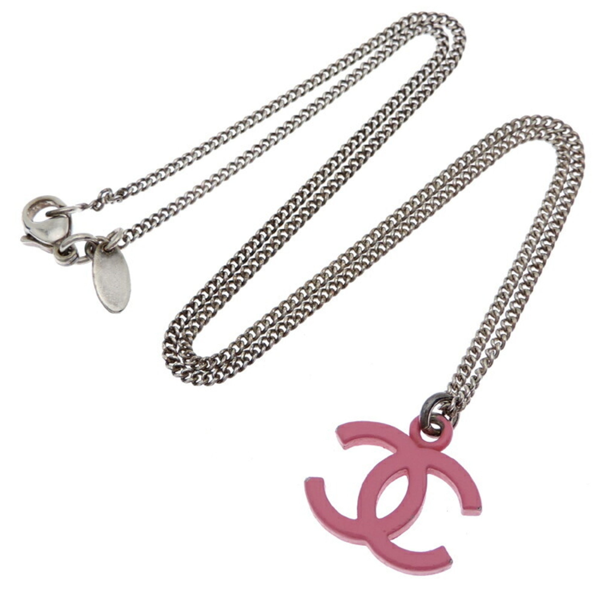 CC Logo Pendant Necklace Metal