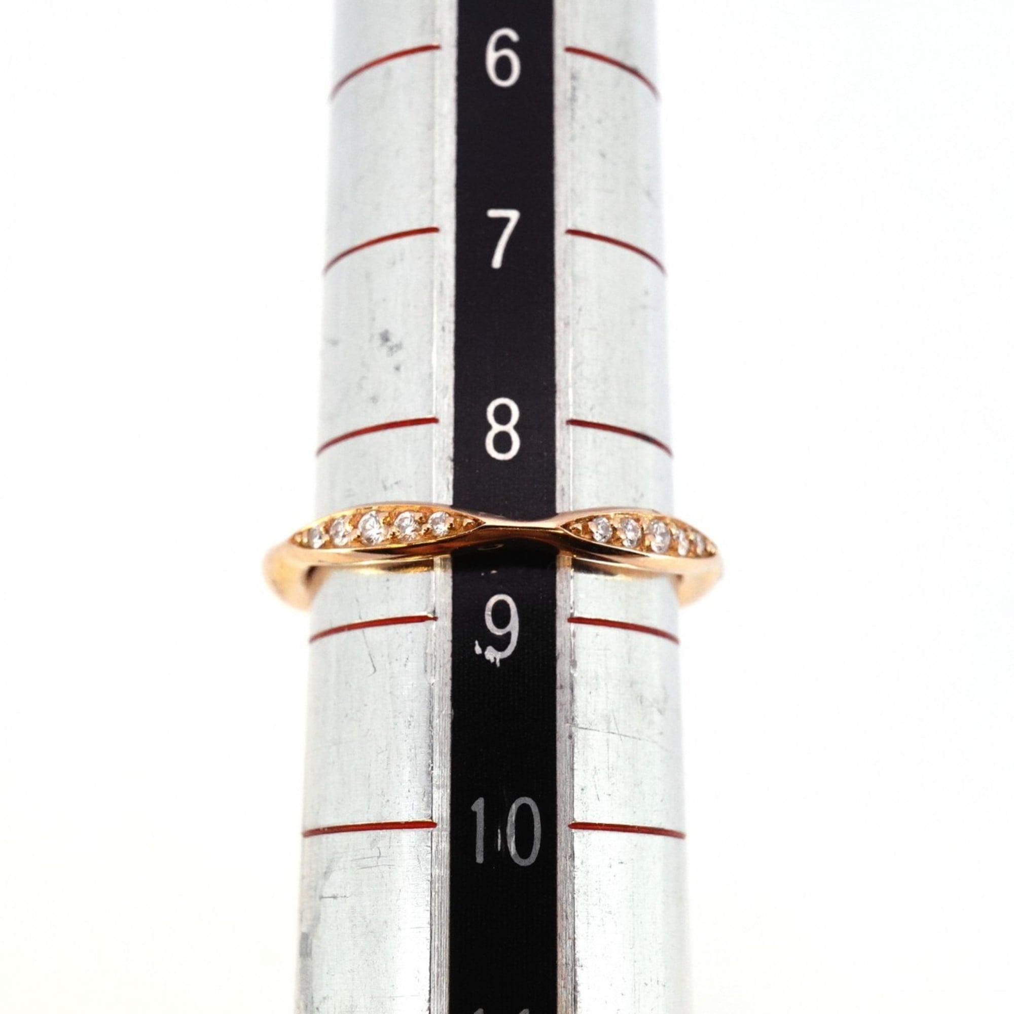 Camellia Half Eternity Ring 18K Rose Gold with Diamond