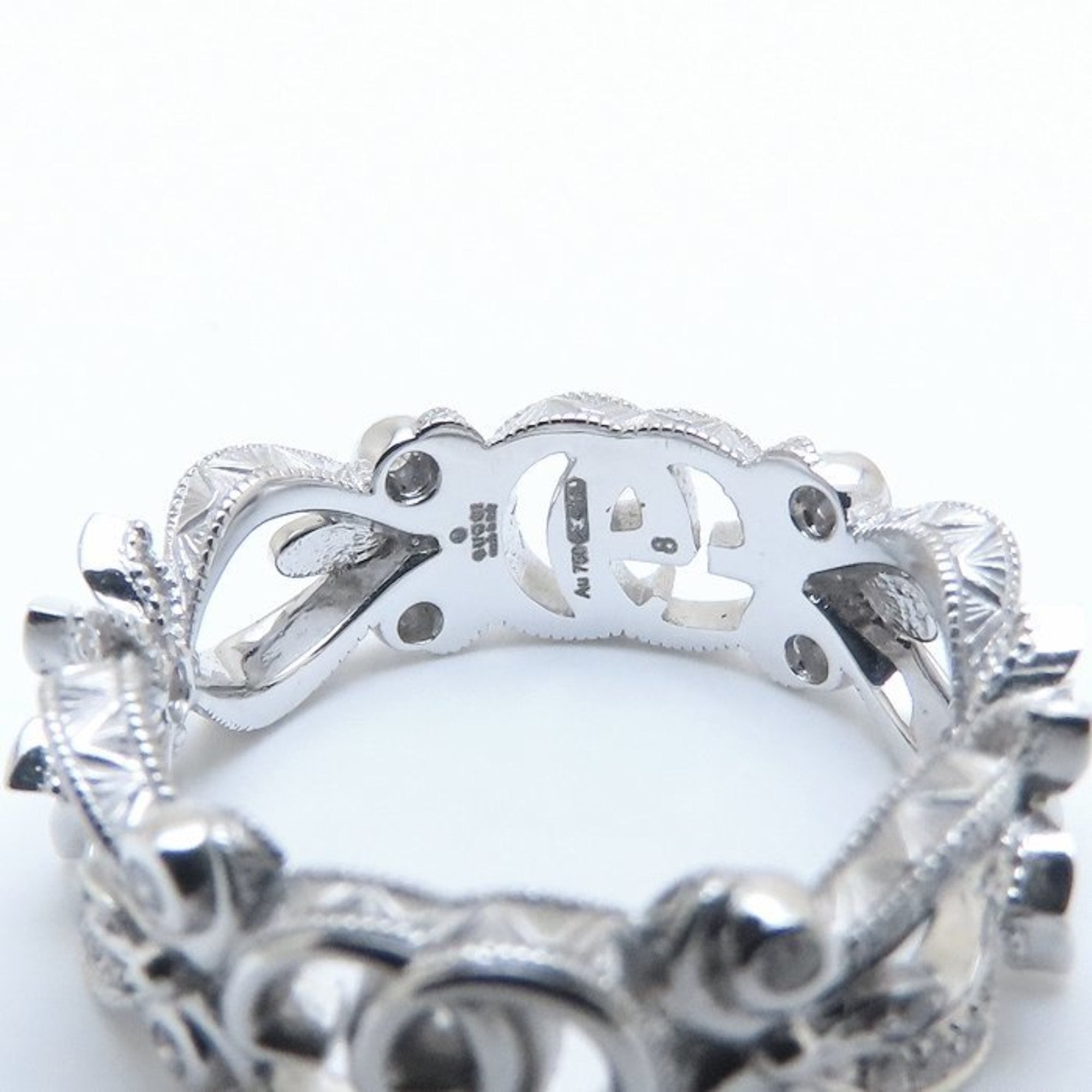 Flora Ring 18K White Gold with Diamond