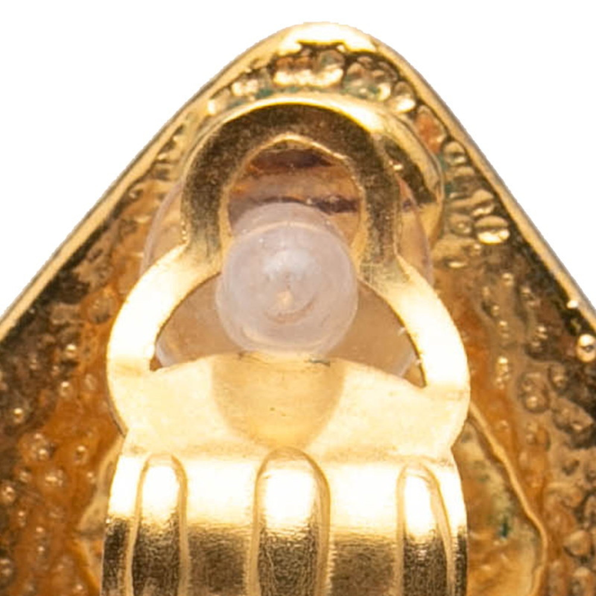 CC Logo Clip-On Earrings Metal Gold-Tone Metal
