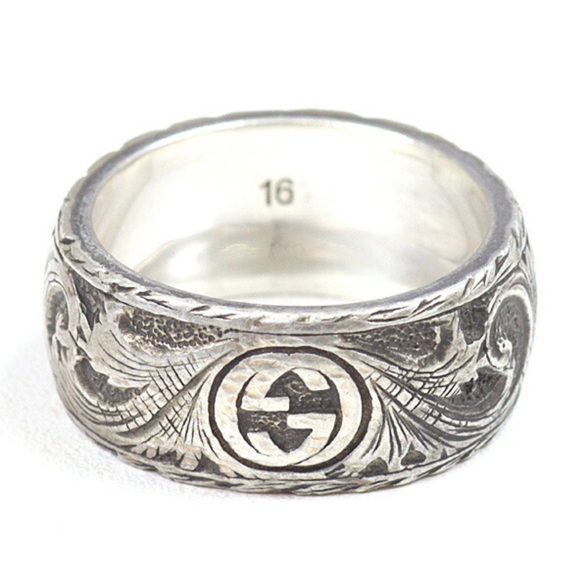 Tiger Head Arabesque Garden Ring Sterling Silver