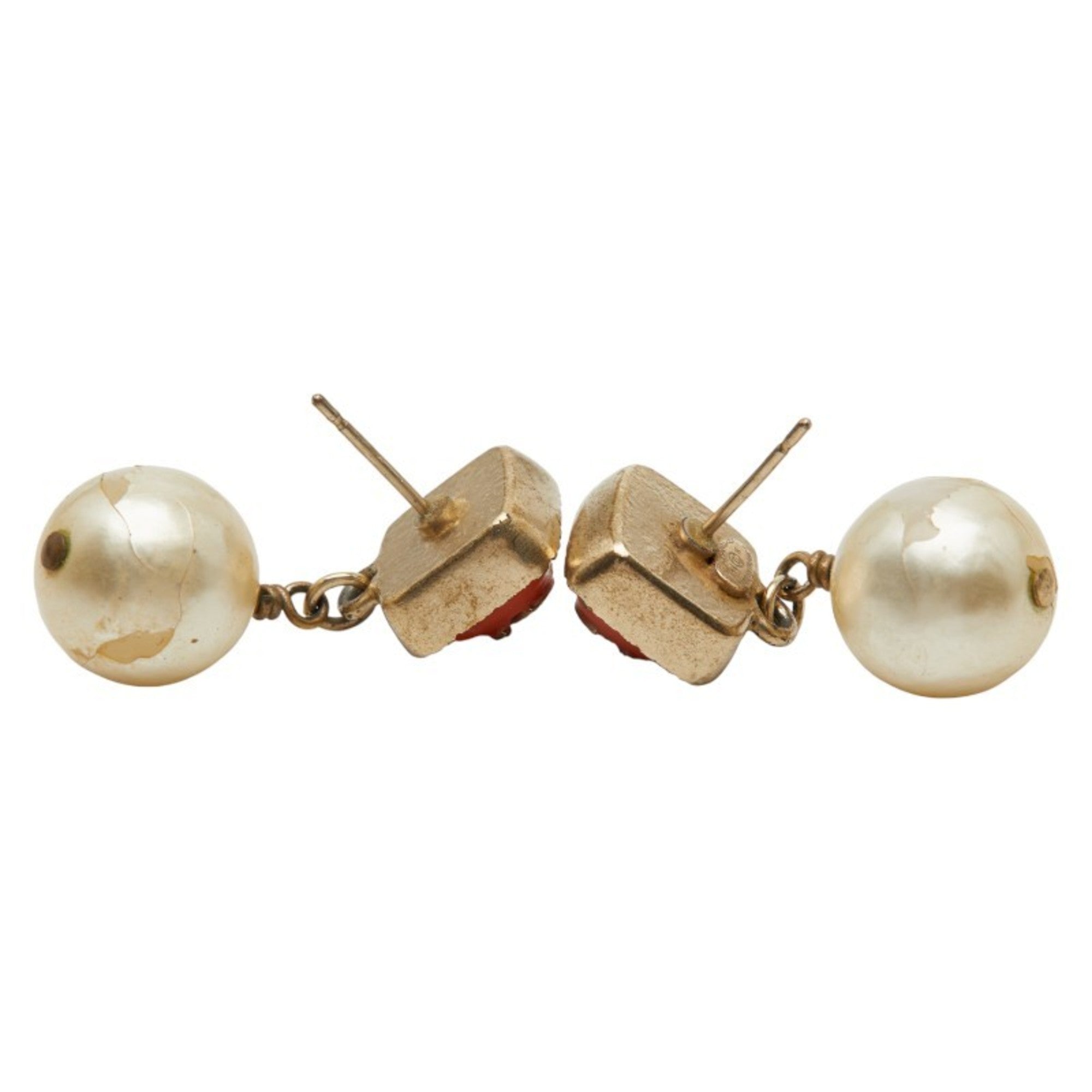 CC Logo Earrings Metal Gold-Tone Metal