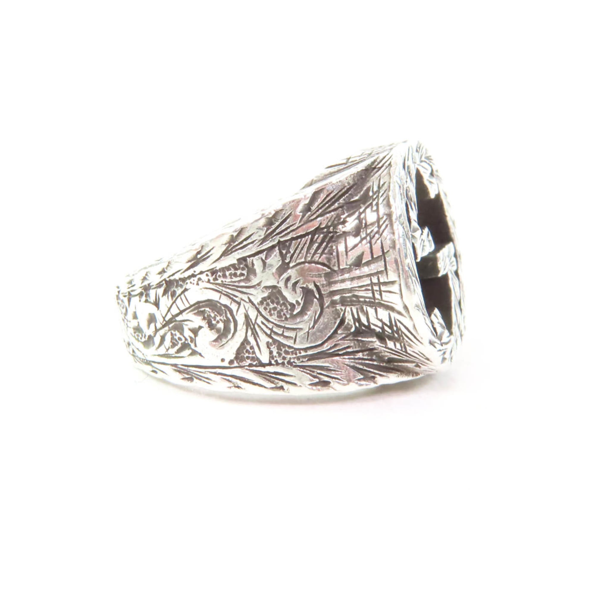 Interlocking G Arabesque Ring Sterling Silver