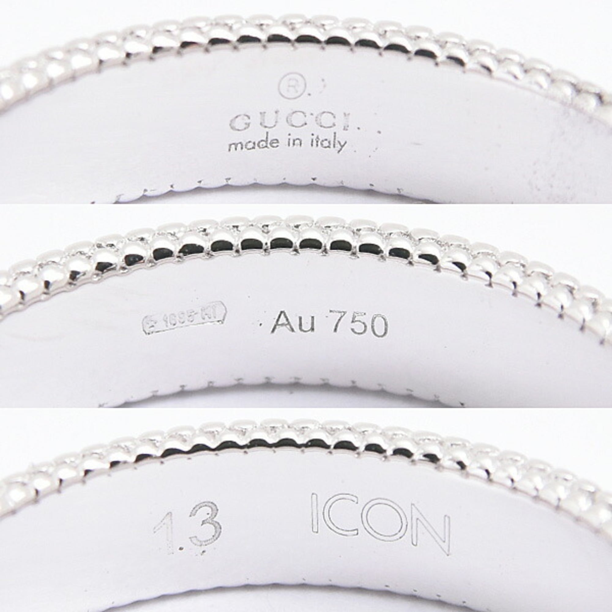 Band Ring Enamel and 18K White Gold With Diamond