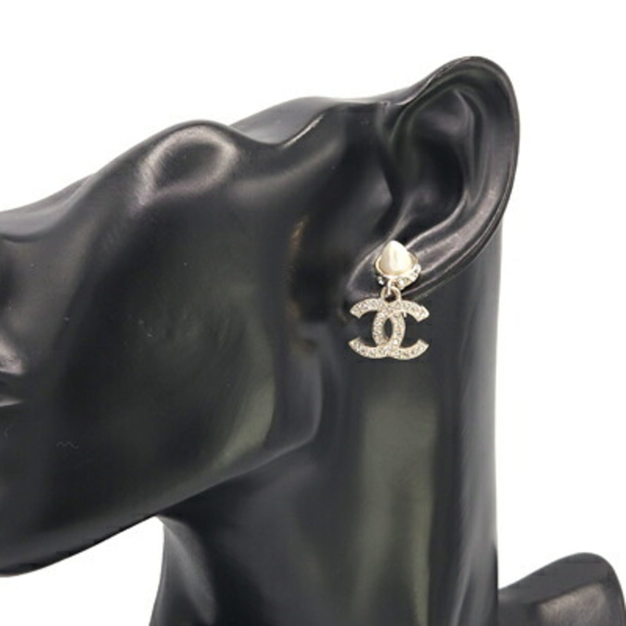 CC Logo Earrings Gold-Tone Metal