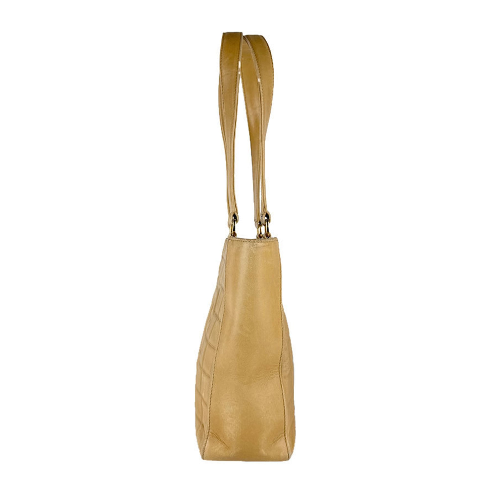 Chocolate Bar CC Tote Quilted Leather Small