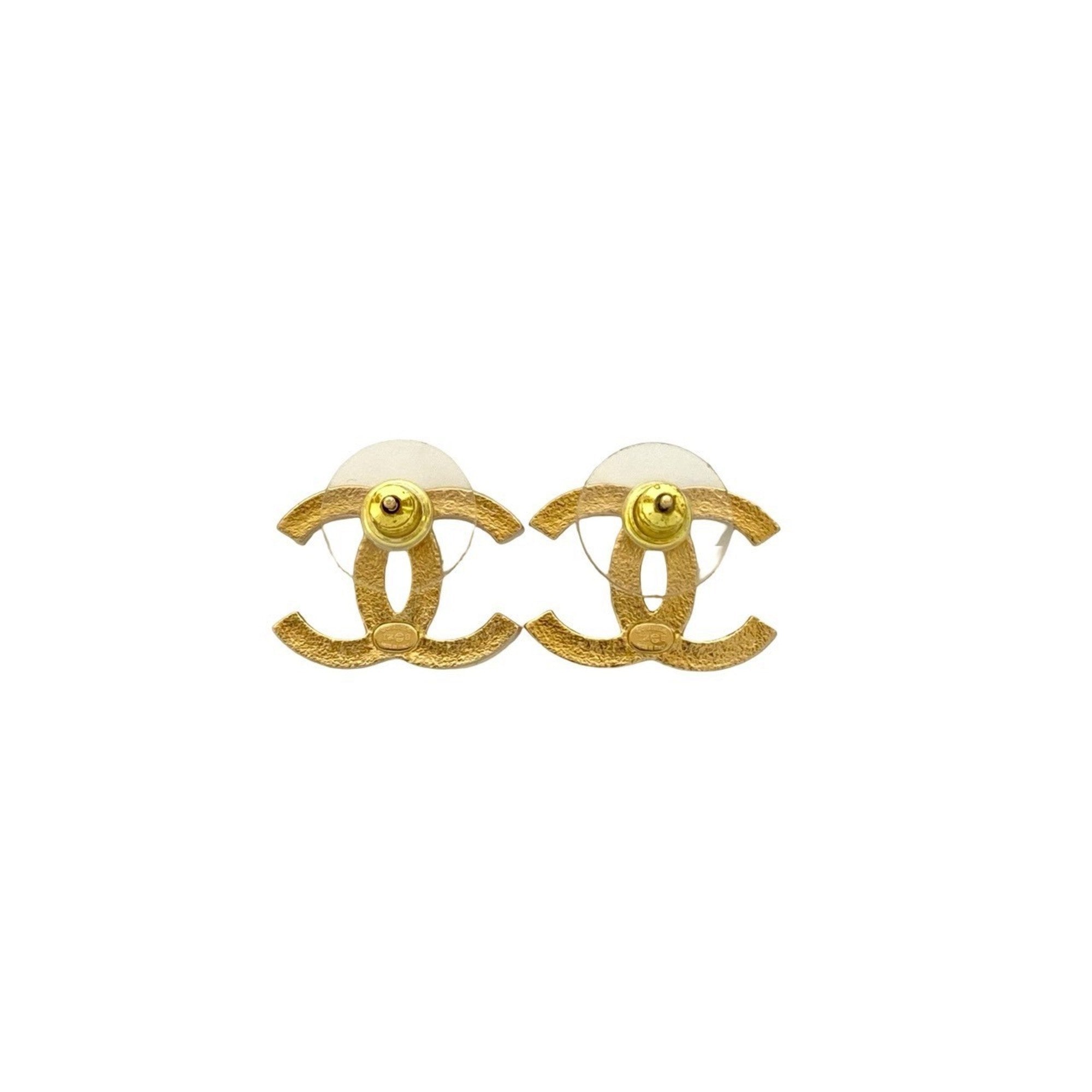 CC Logo Earrings Metal Gold-Tone Metal