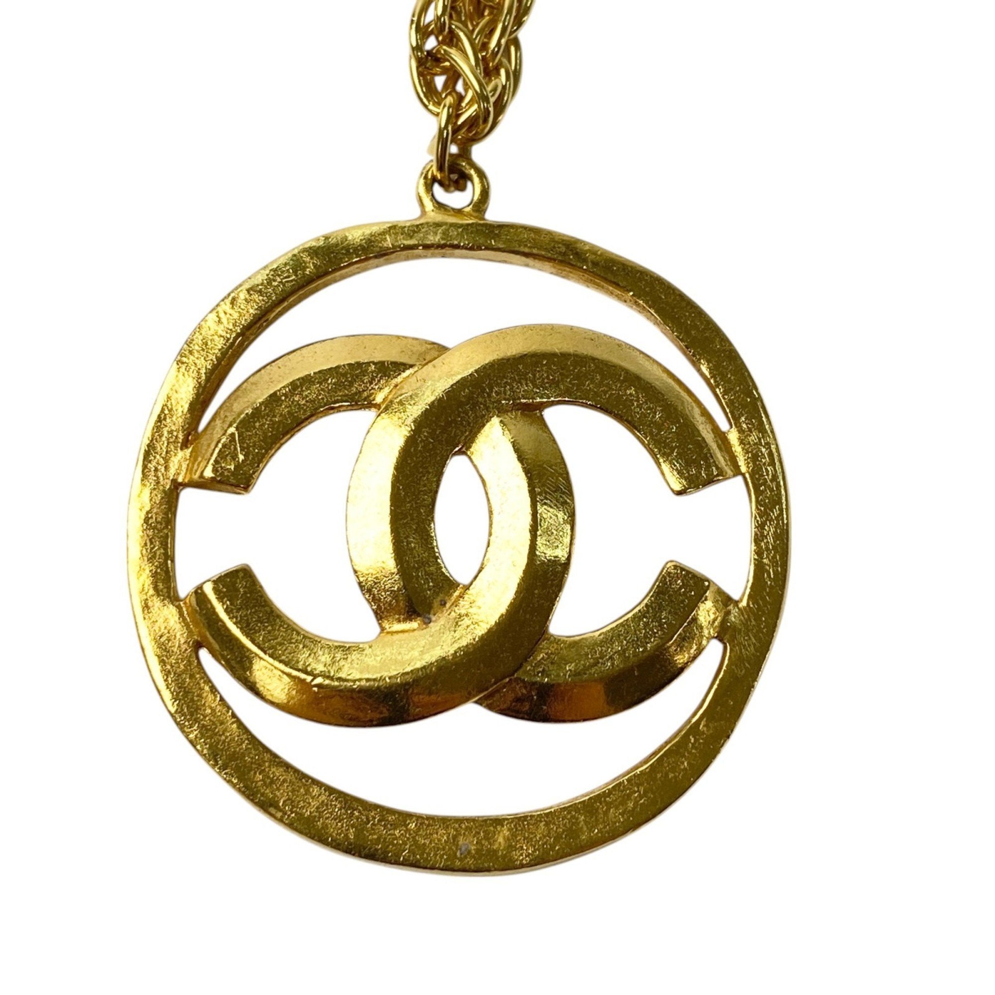 CC Logo Pendant Necklace Metal