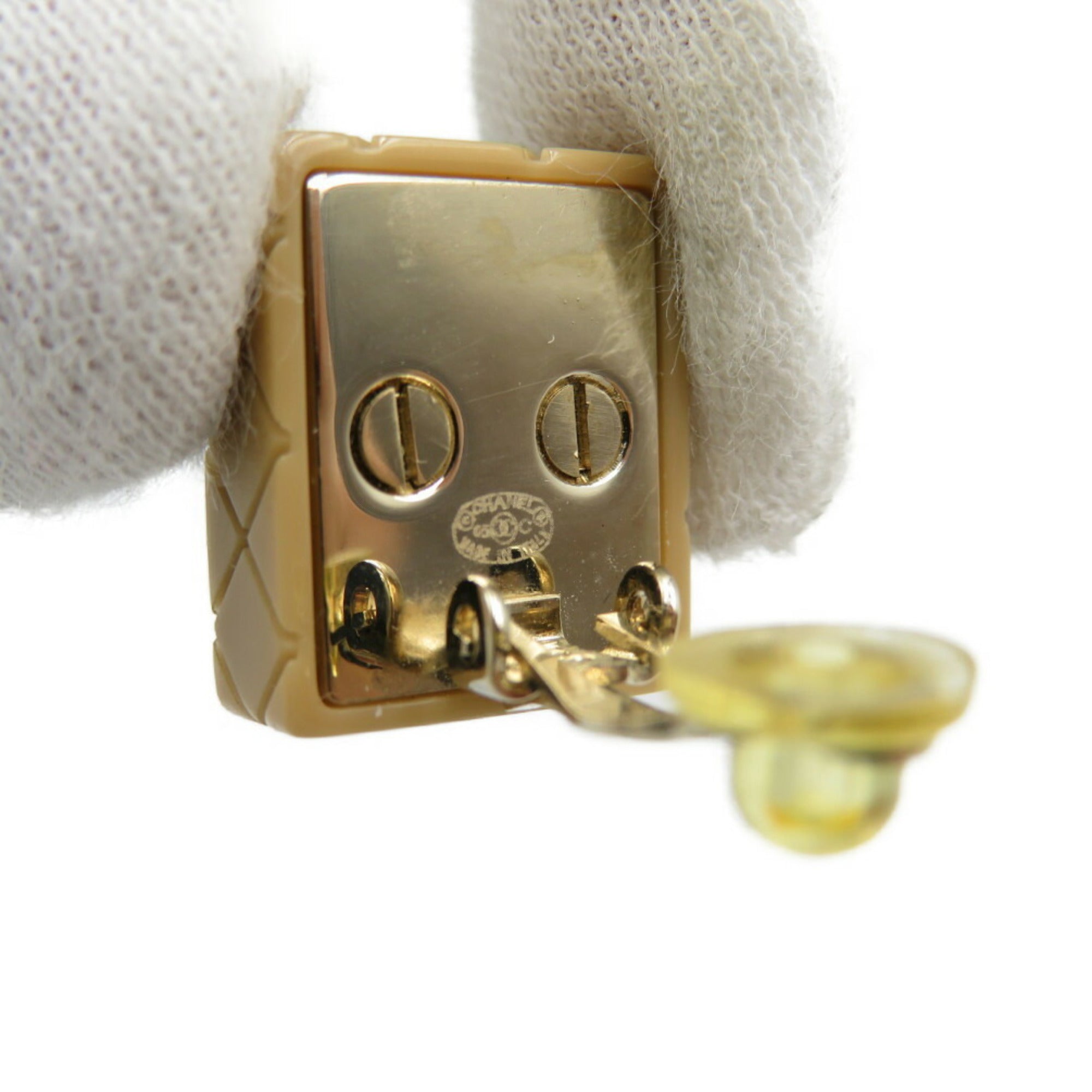 CC Logo Clip-On Earrings Metal