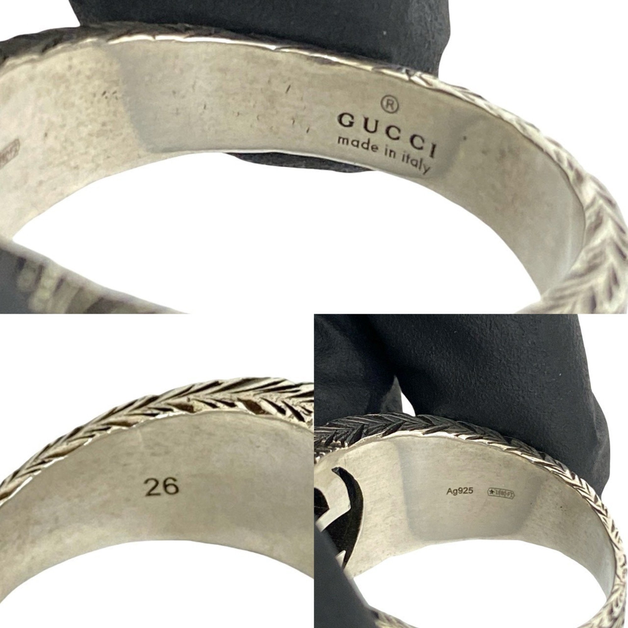 Interlocking G Ring Sterling Silver