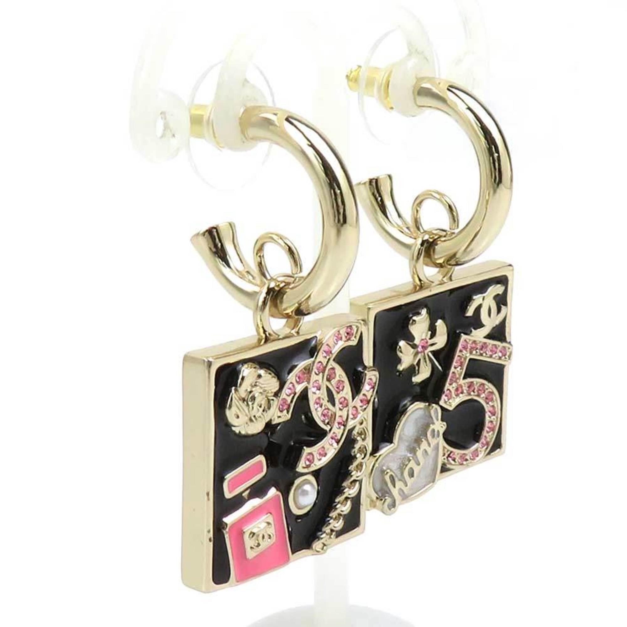 CC Logo Earrings Gold-Tone Metal