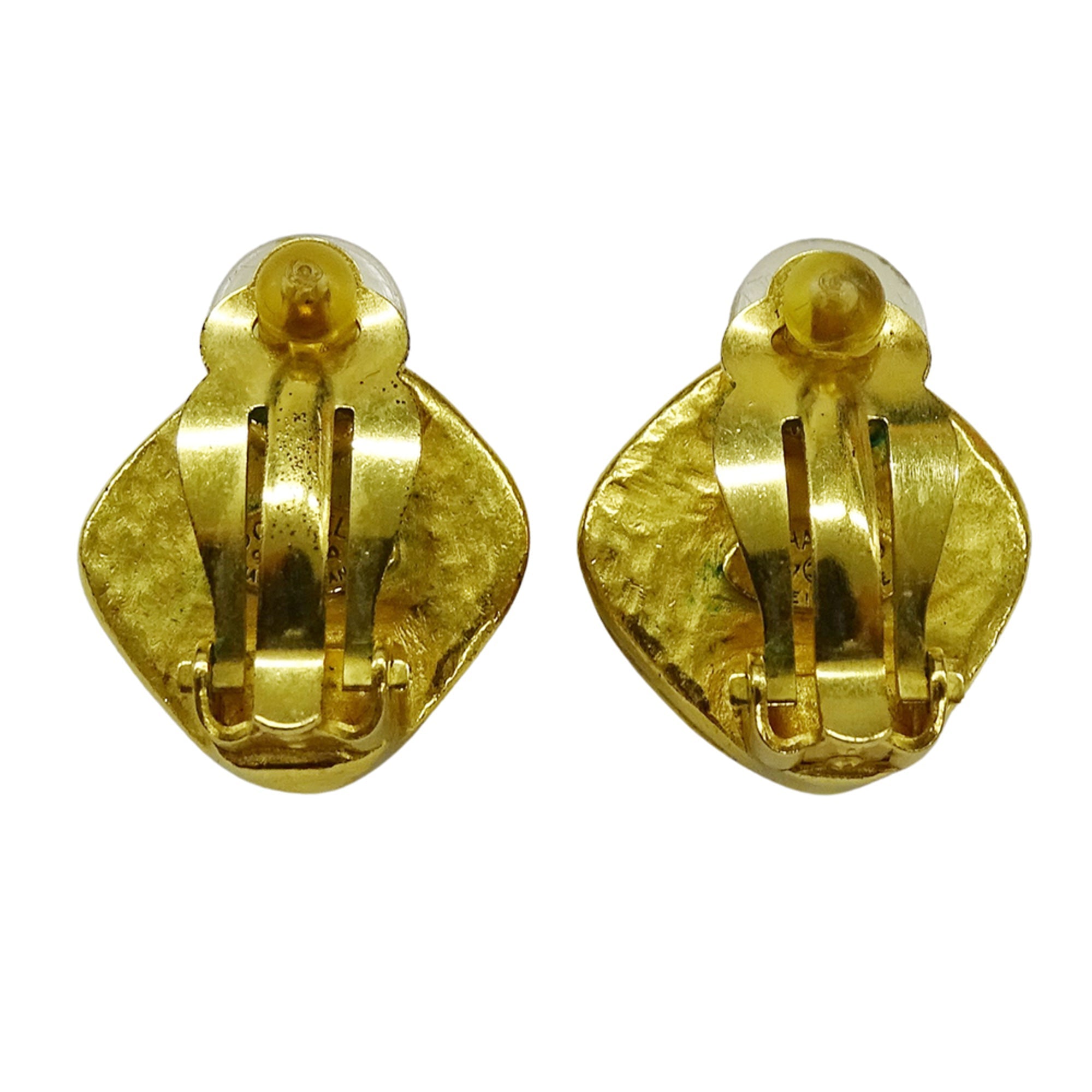 CC Logo Clip-On Earrings Metal Gold-Tone Metal