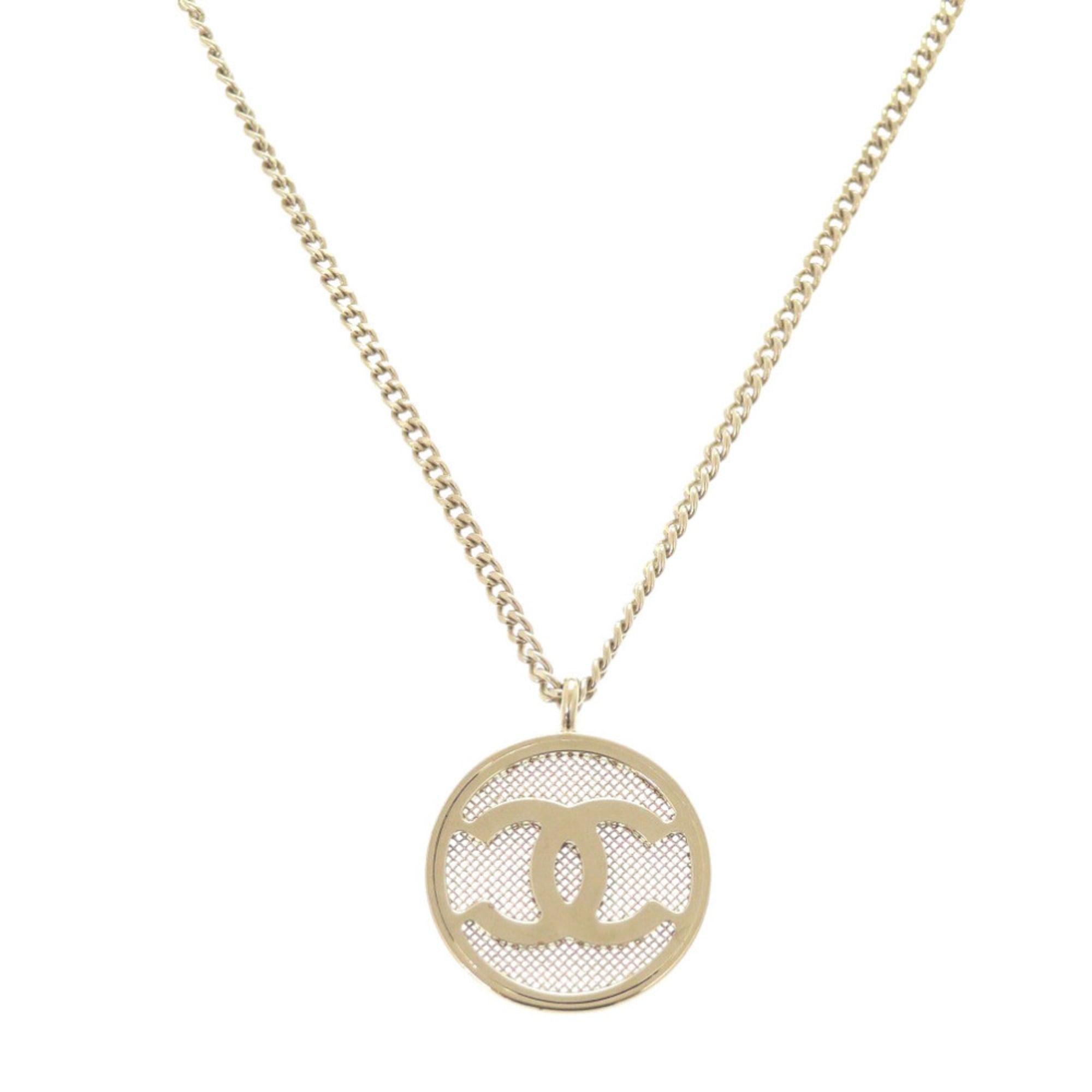 CC Logo Pendant Necklace Metal