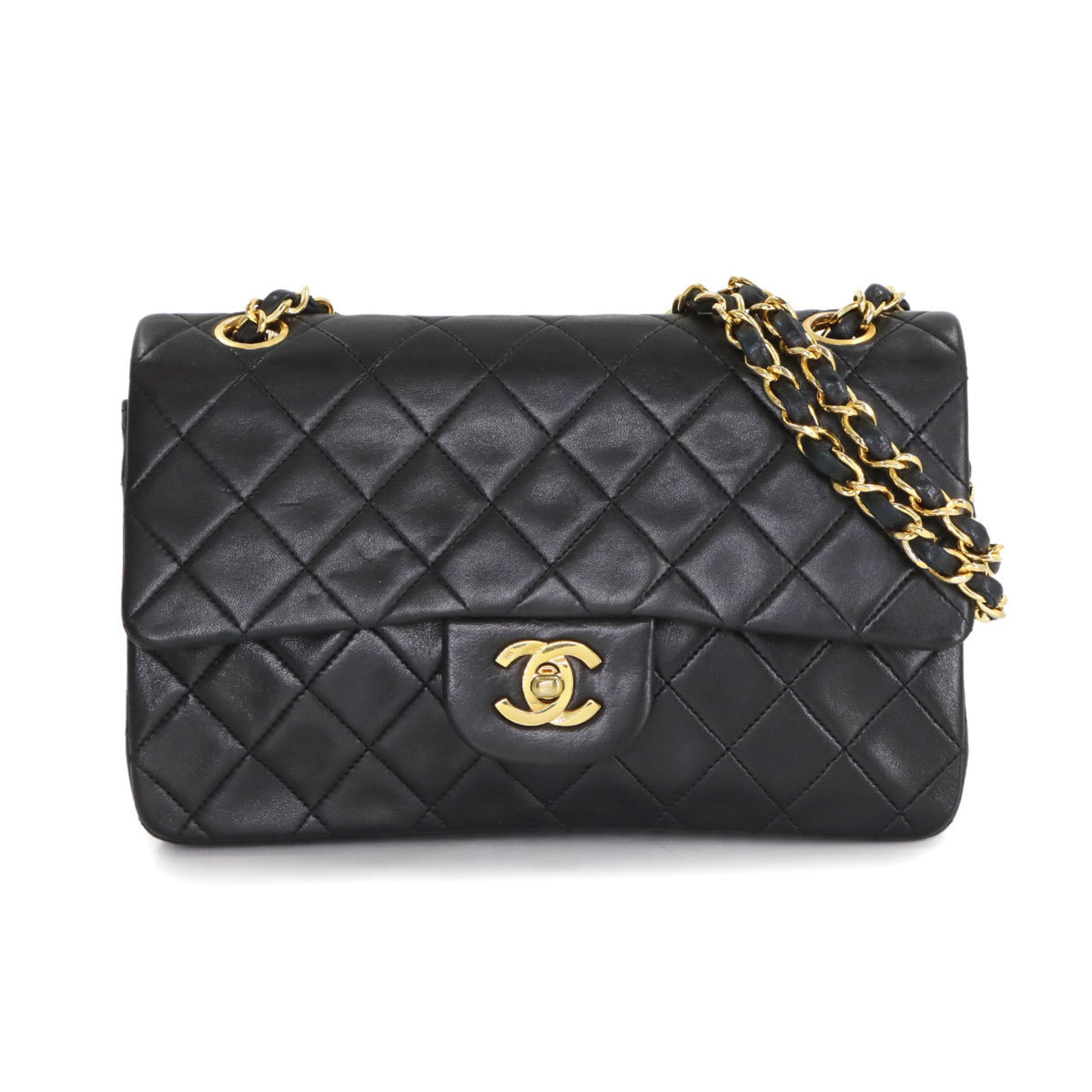 Vintage Classic Double Flap Bag Quilted Lambskin Small