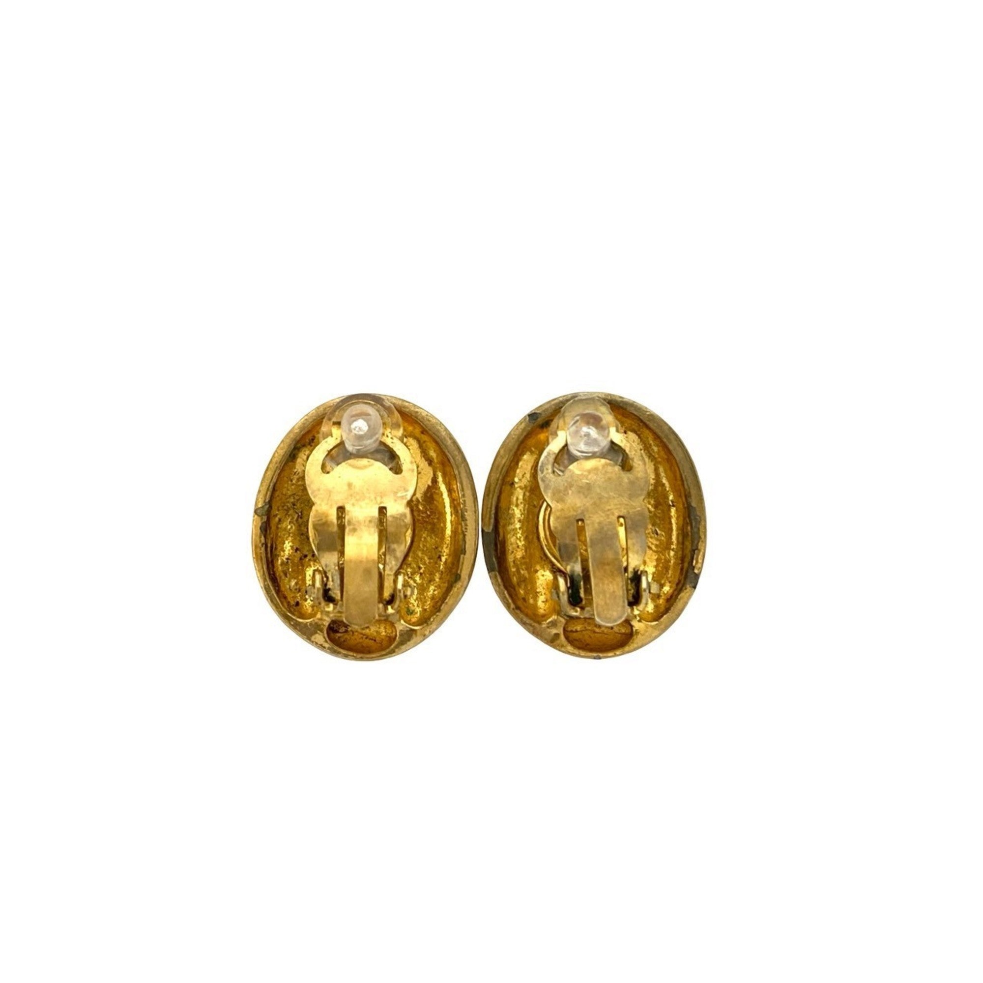 Vintage Earrings Gold-Tone Metal