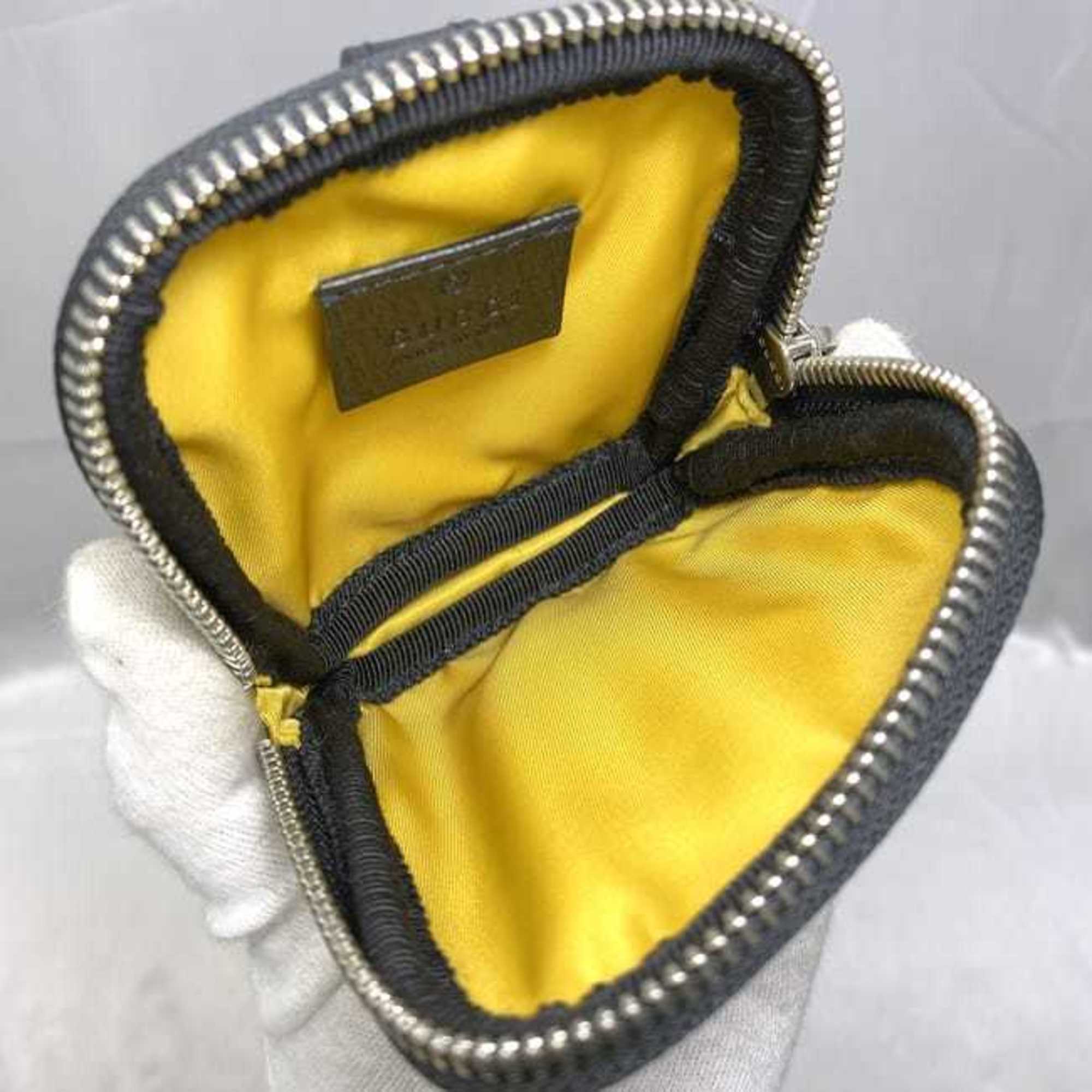 Charm Leather and Nylon Black and Yellow Handbag Charm