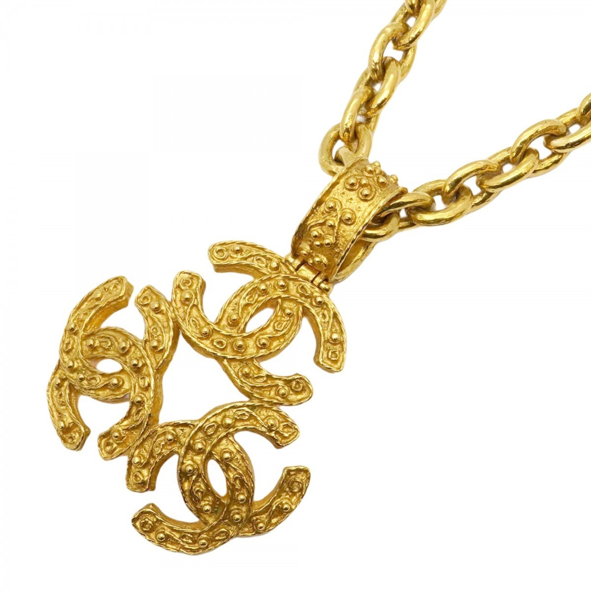 Triple Coco Pendant Necklace Metal