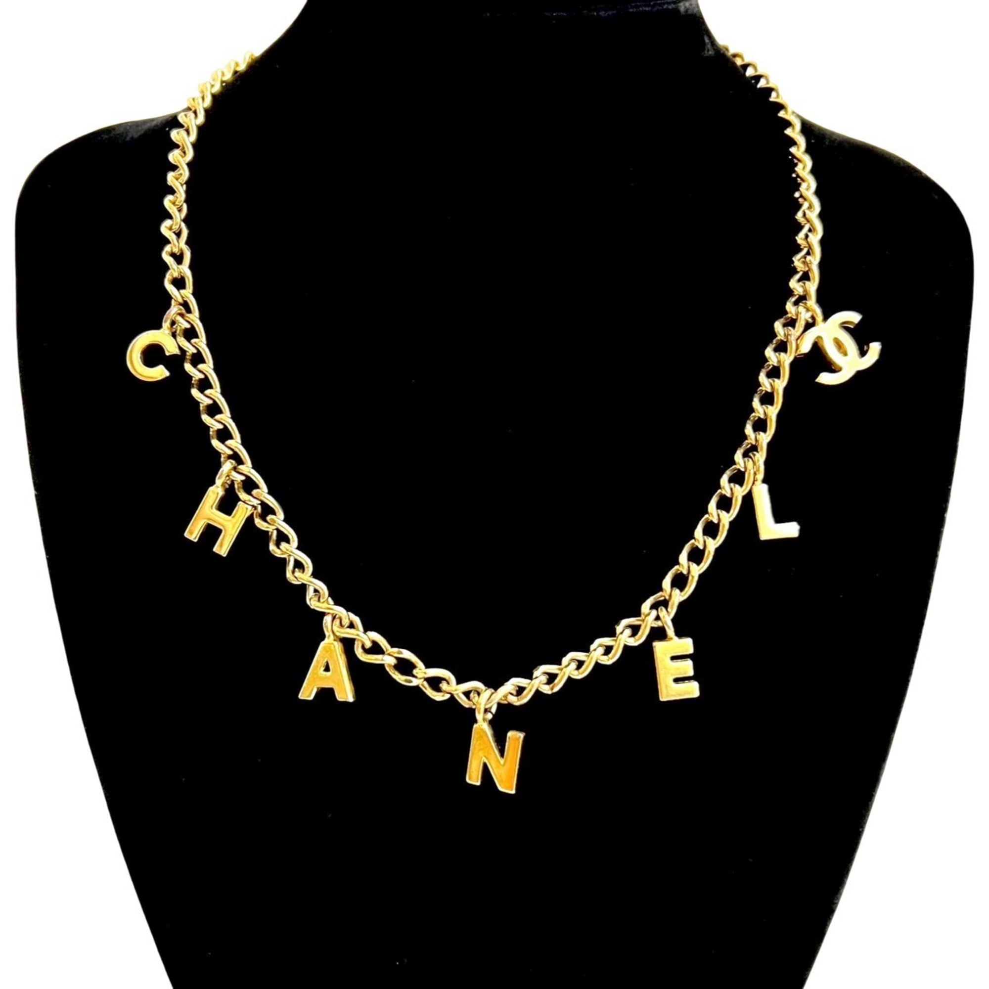 CC Logo Chain Pendant Necklace Metal