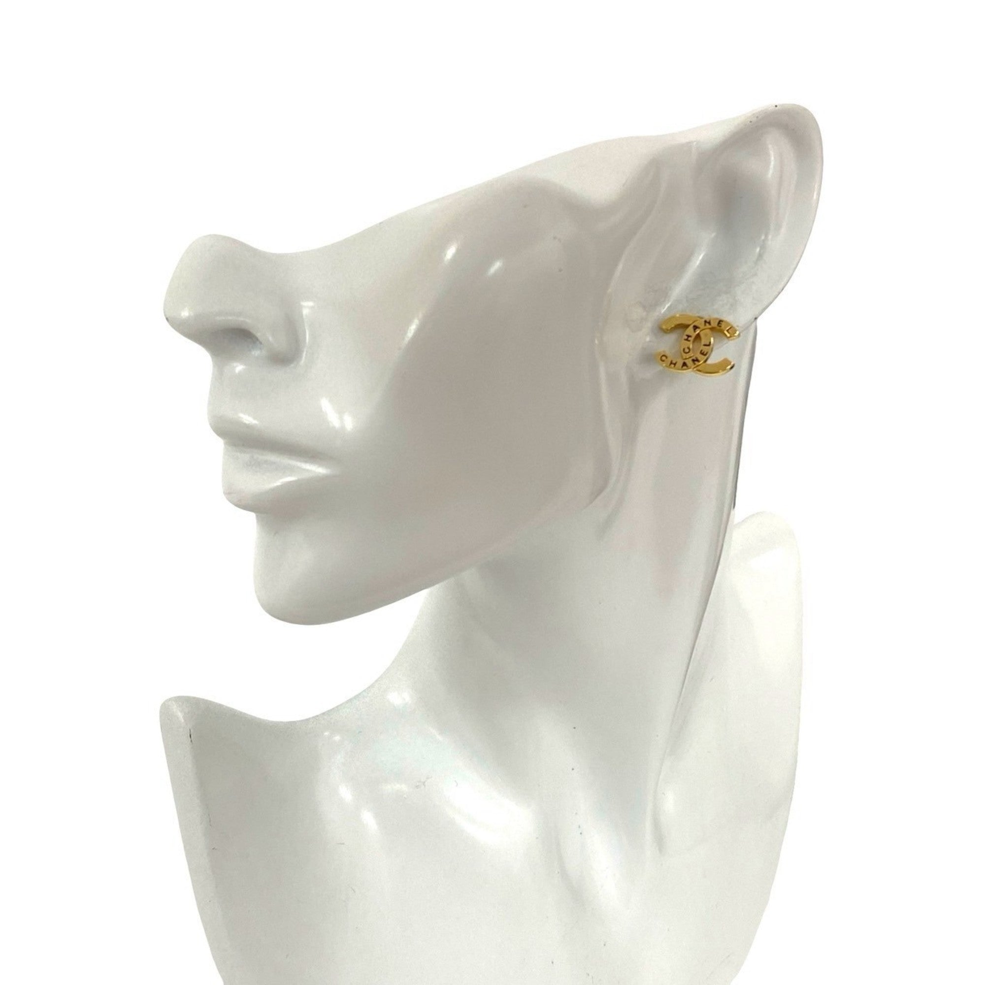 CC Logo Earrings Metal Gold-Tone Metal