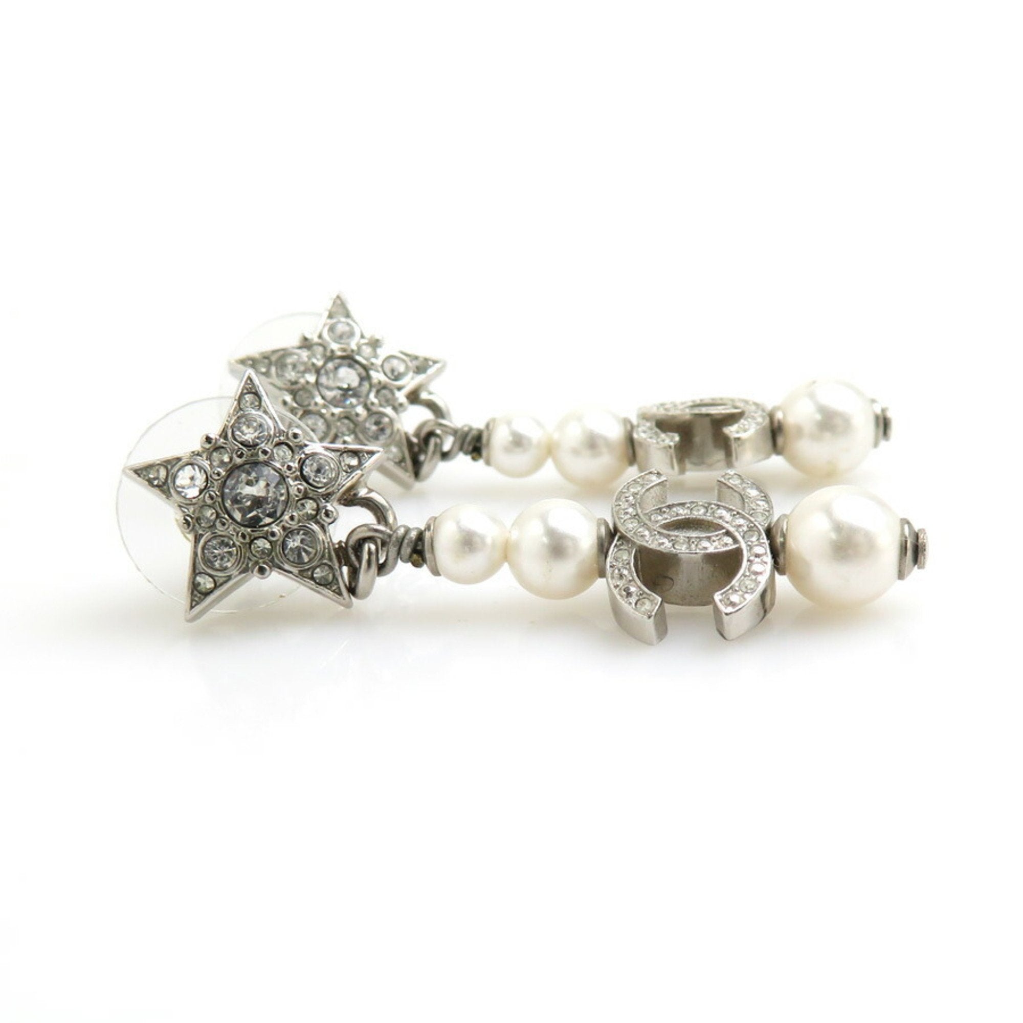 Earrings Pearl Silver-Tone Metal