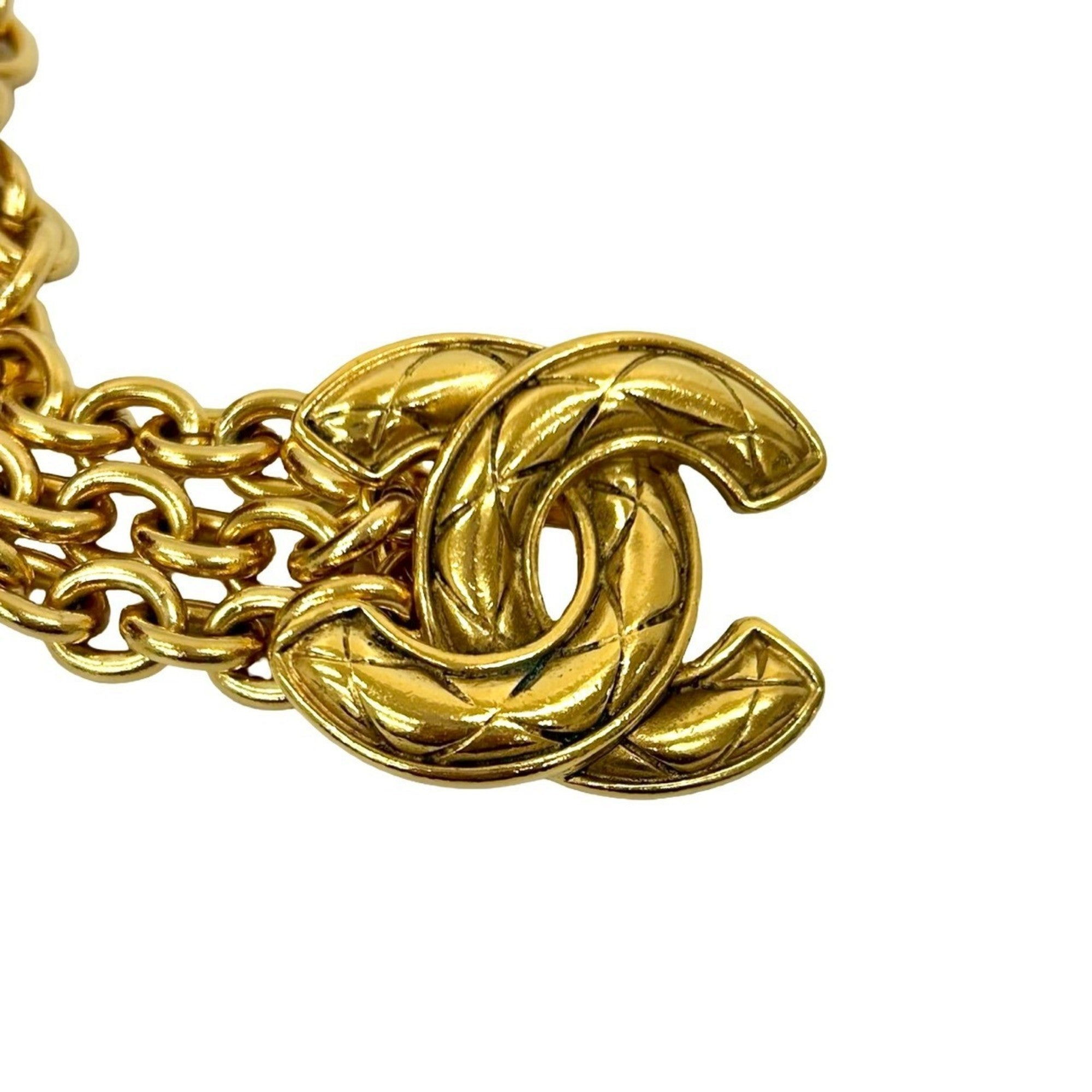 CC Logo Chain Pendant Necklace Metal