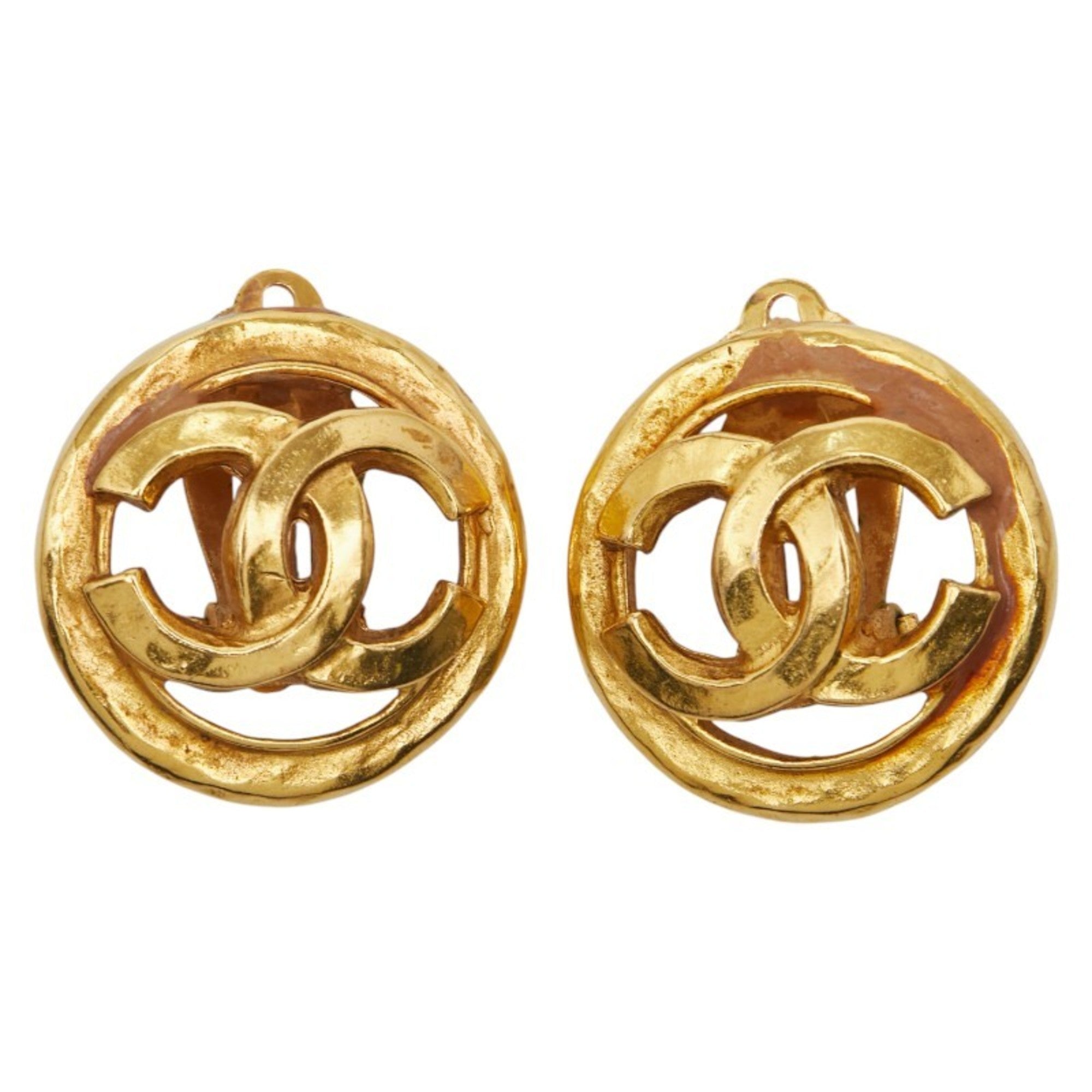 CC Logo Clip-On Earrings Metal
