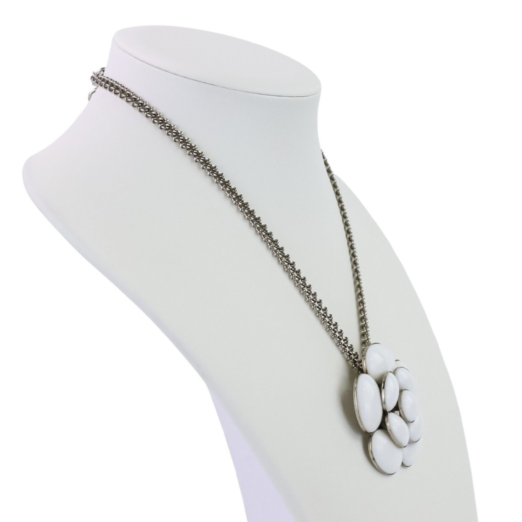 CC Logo Pendant Necklace Sterling Silver