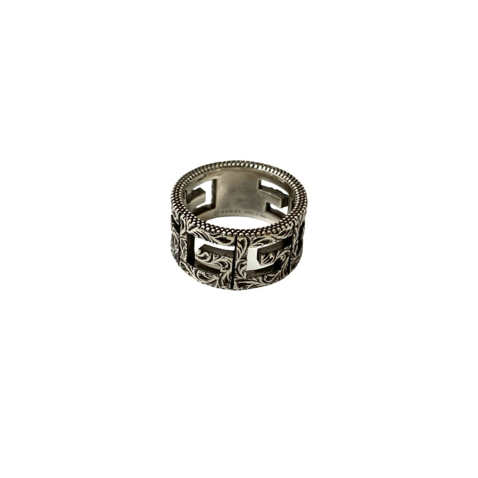 Square G Arabesque Ring Sterling Silver
