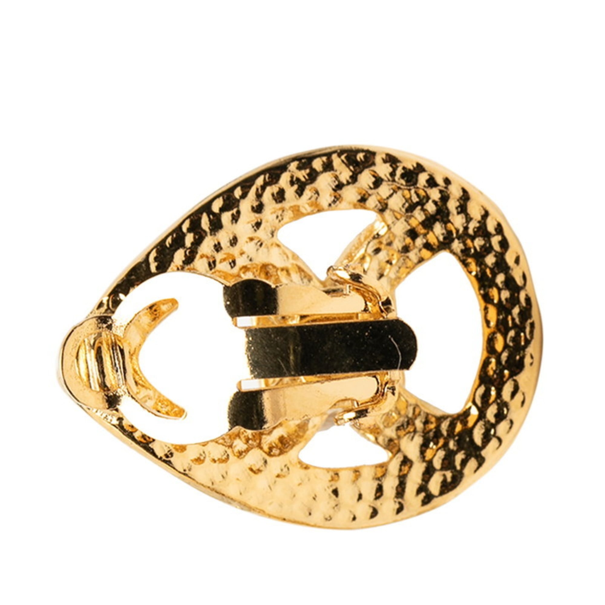 CC Logo Clip-On Earrings Metal Gold-Tone Metal