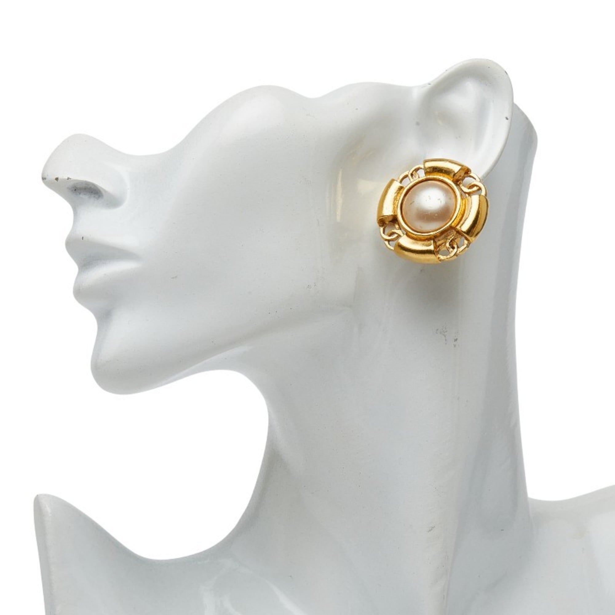 CC Logo Clip-On Earrings Metal