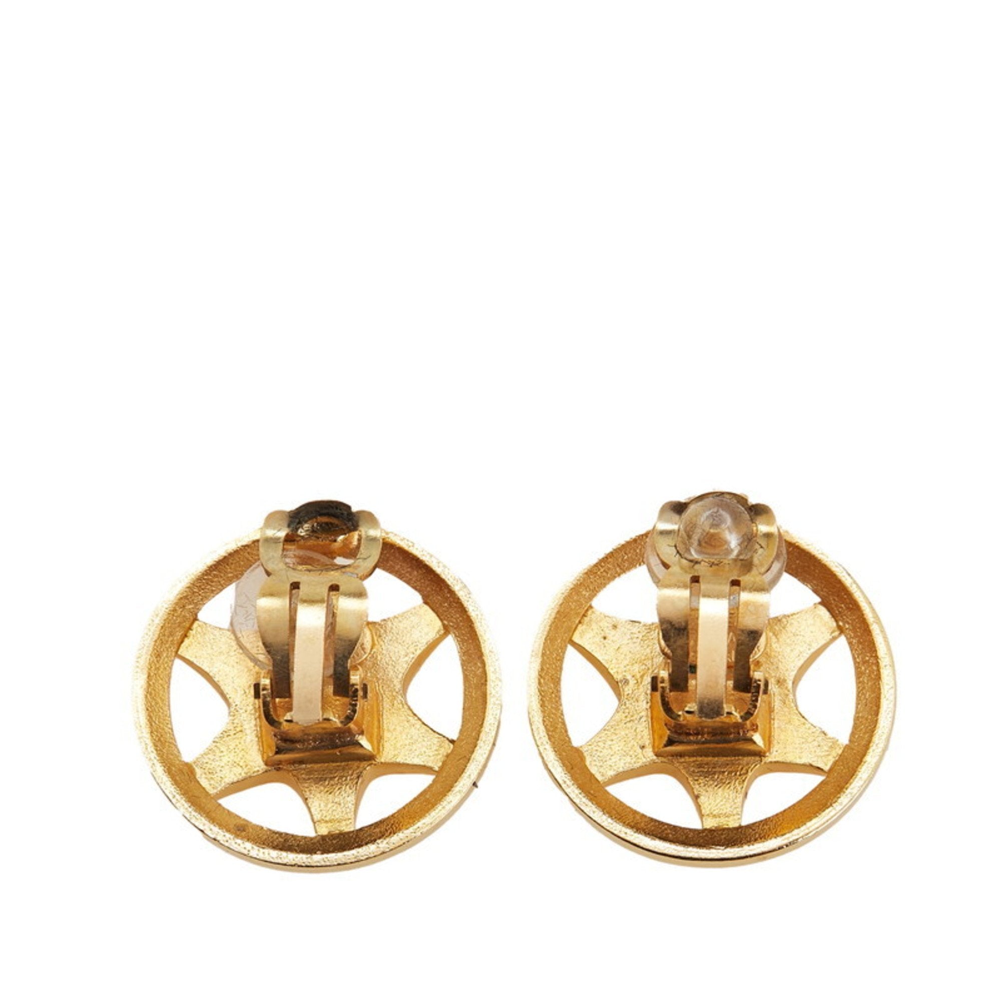 CC Logo Star Clip-On Earrings Metal