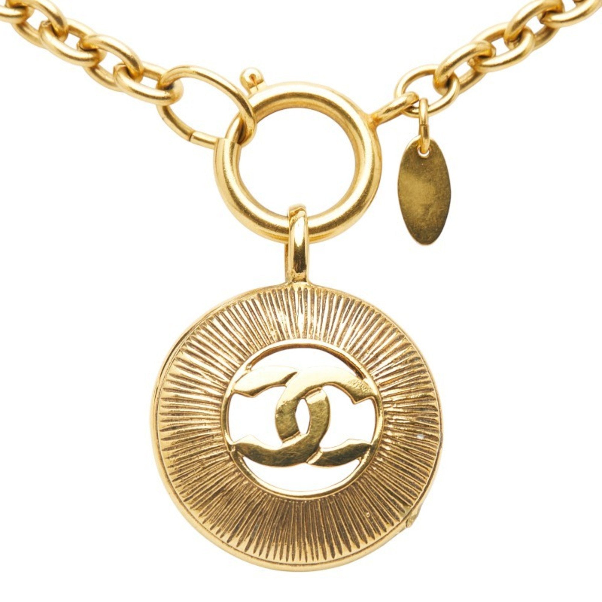CC Logo Pendant Necklace Metal