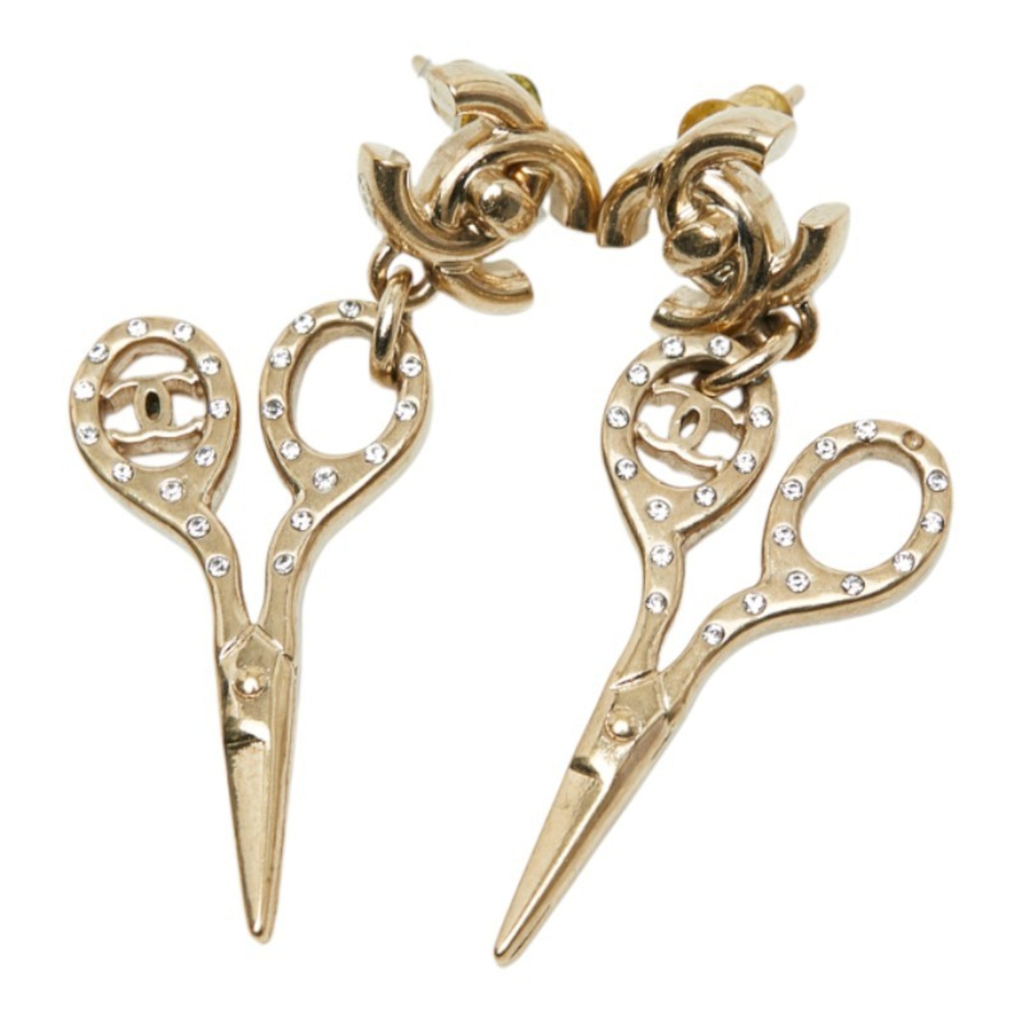 CC Logo Turnlock Earrings Metal Gold-Tone Metal