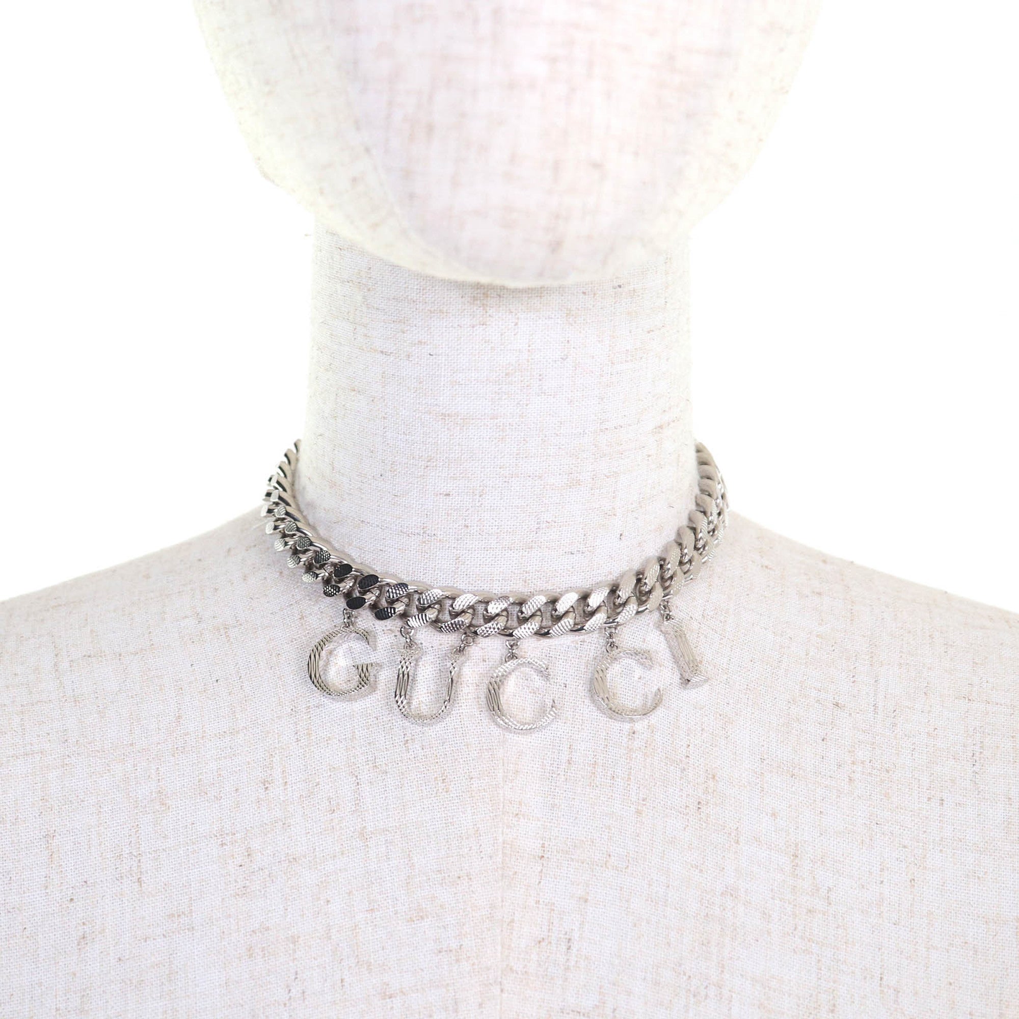 Script Choker Necklace Sterling Silver