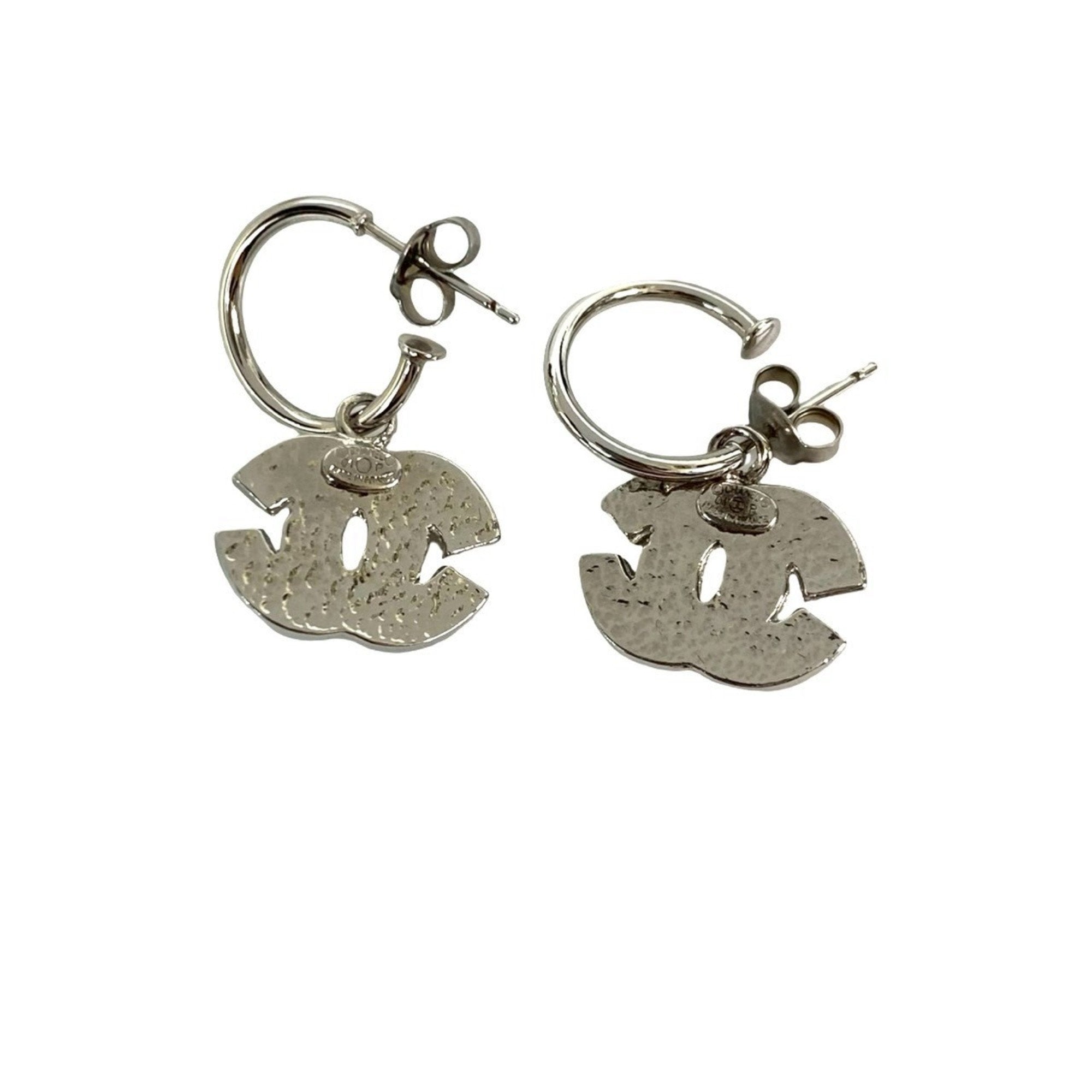 CC Logo Earrings Sterling Silver Silver-Tone Metal