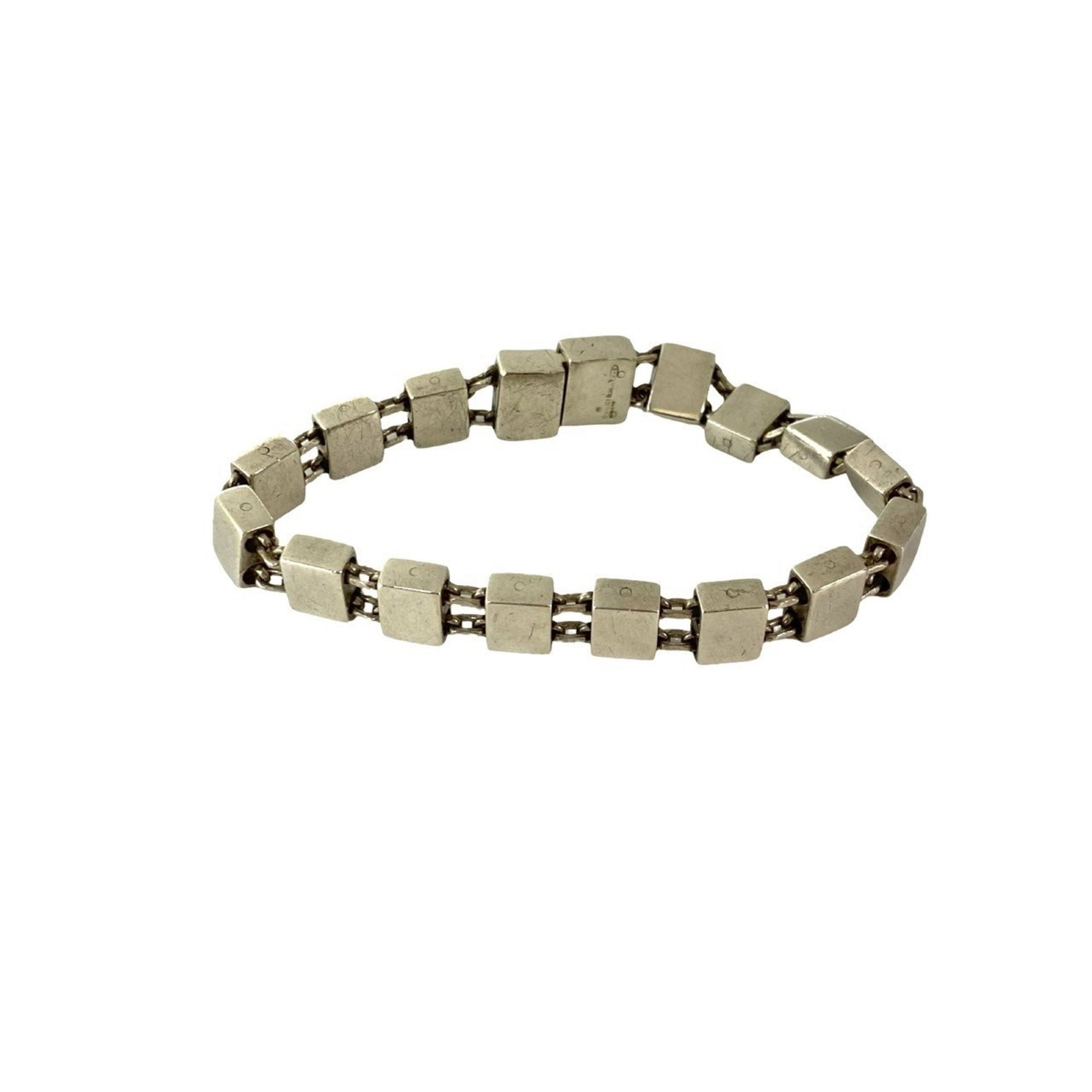 Square Chain Bracelet Sterling Silver
