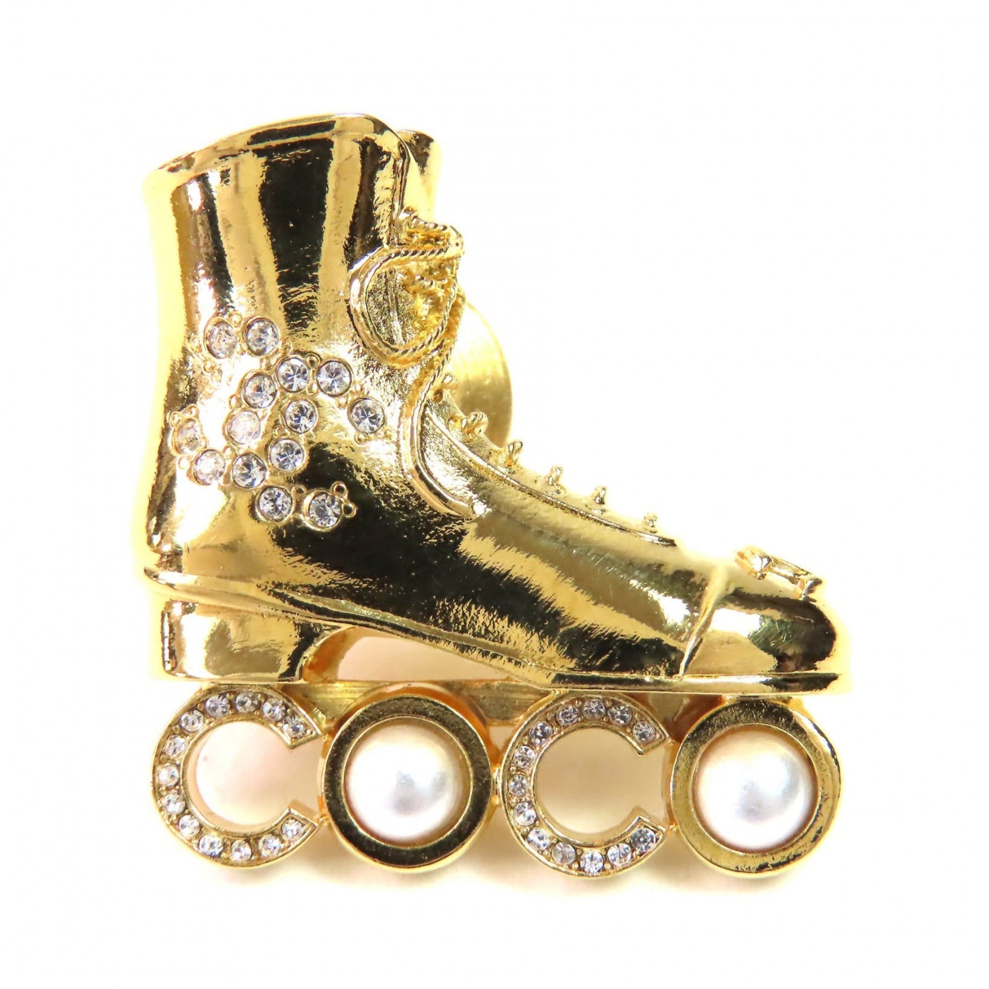 CC Logo Brooch Metal