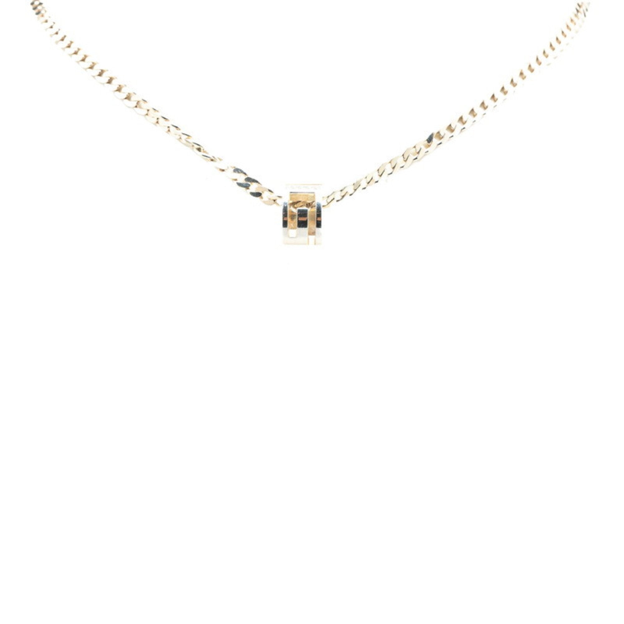 Cutout G Ring Pendant Necklace Sterling Silver