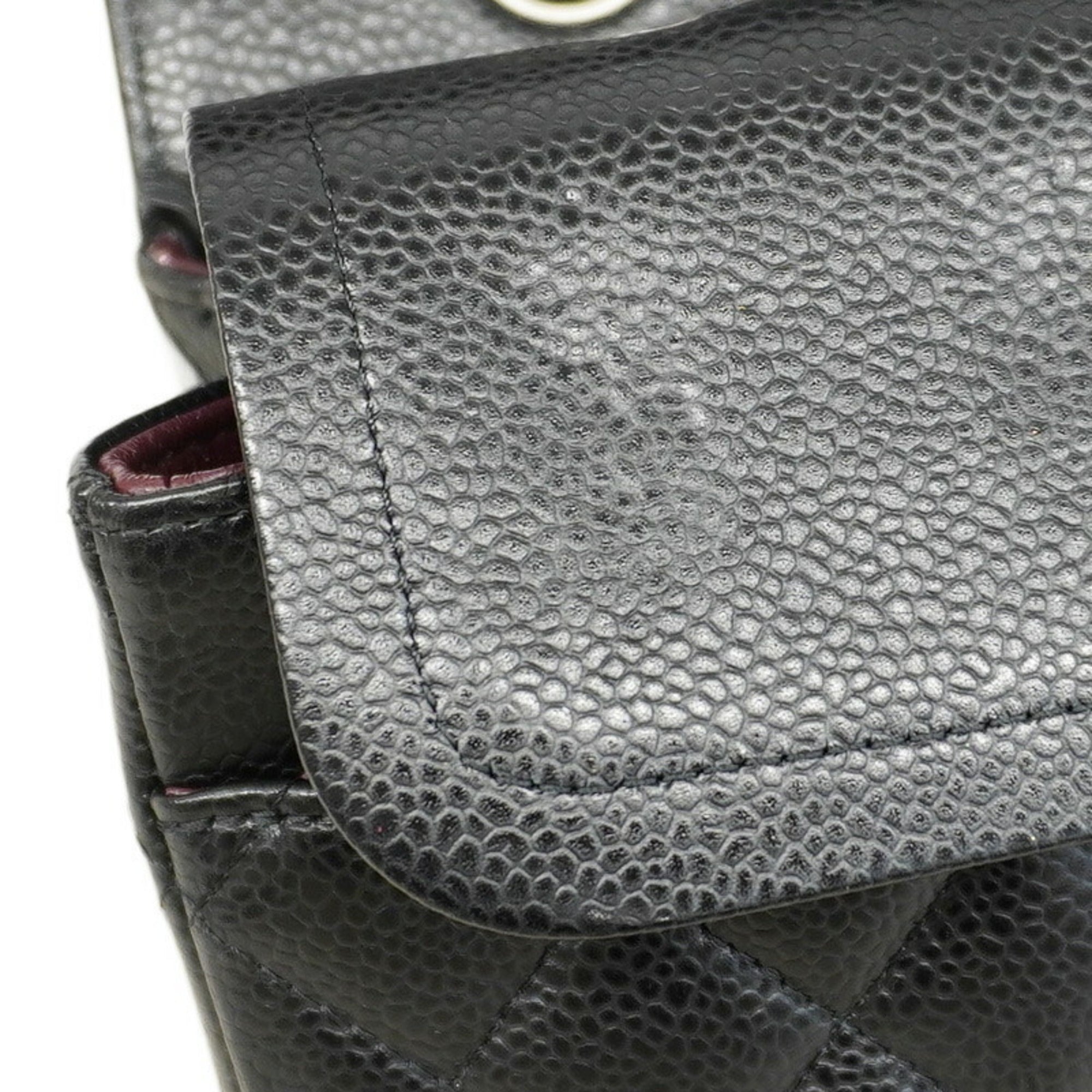 Classic Double Flap Bag Quilted Caviar Medium