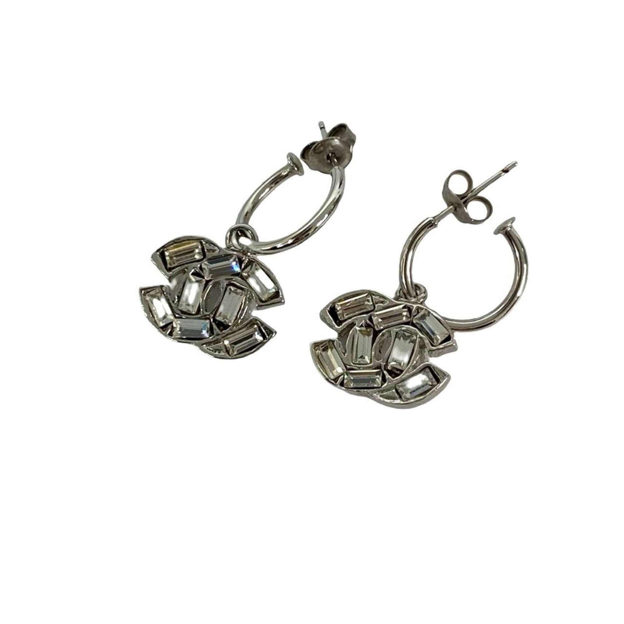 CC Logo Earrings Sterling Silver Silver-Tone Metal