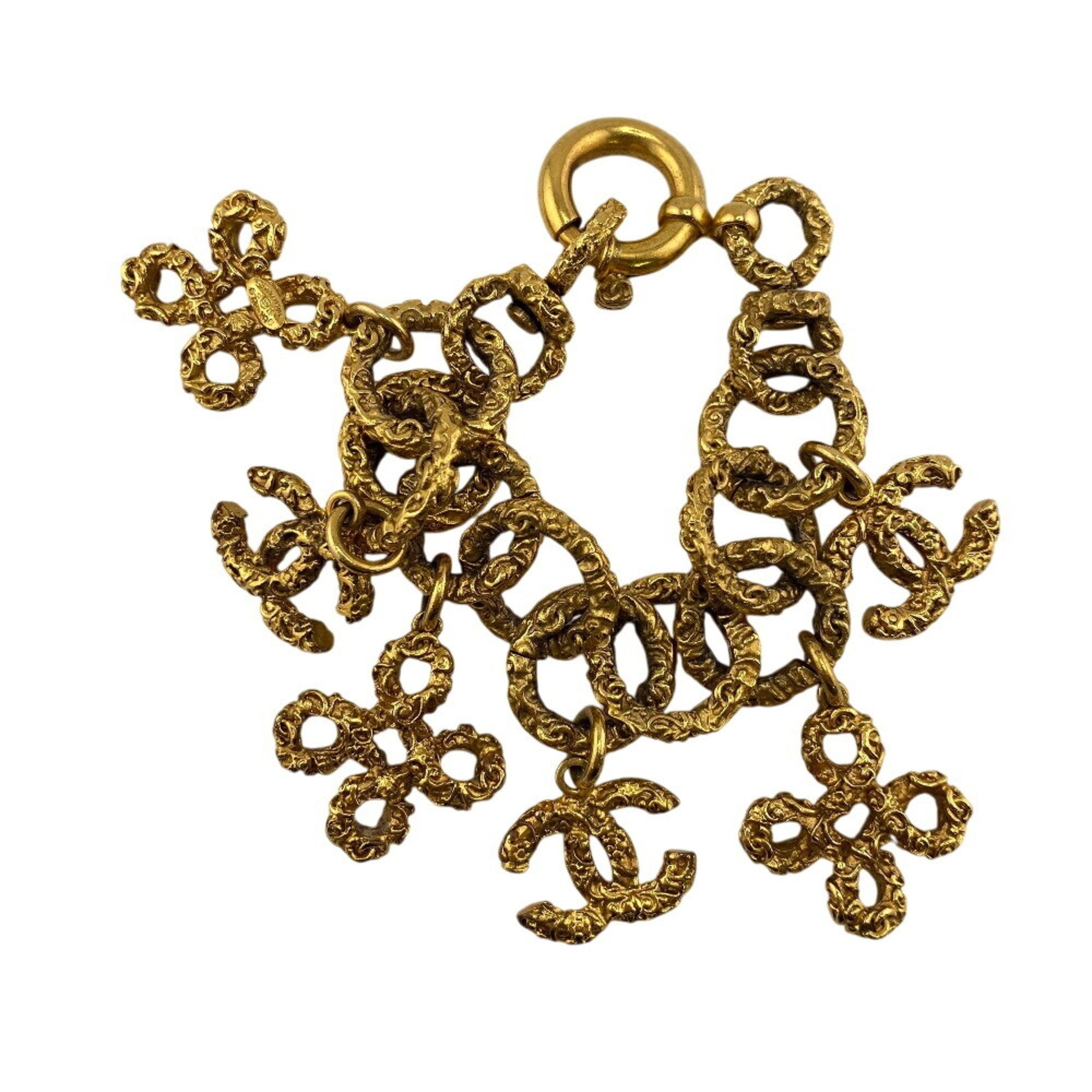 Clover Lava Ankle Bracelet Gold with Rice