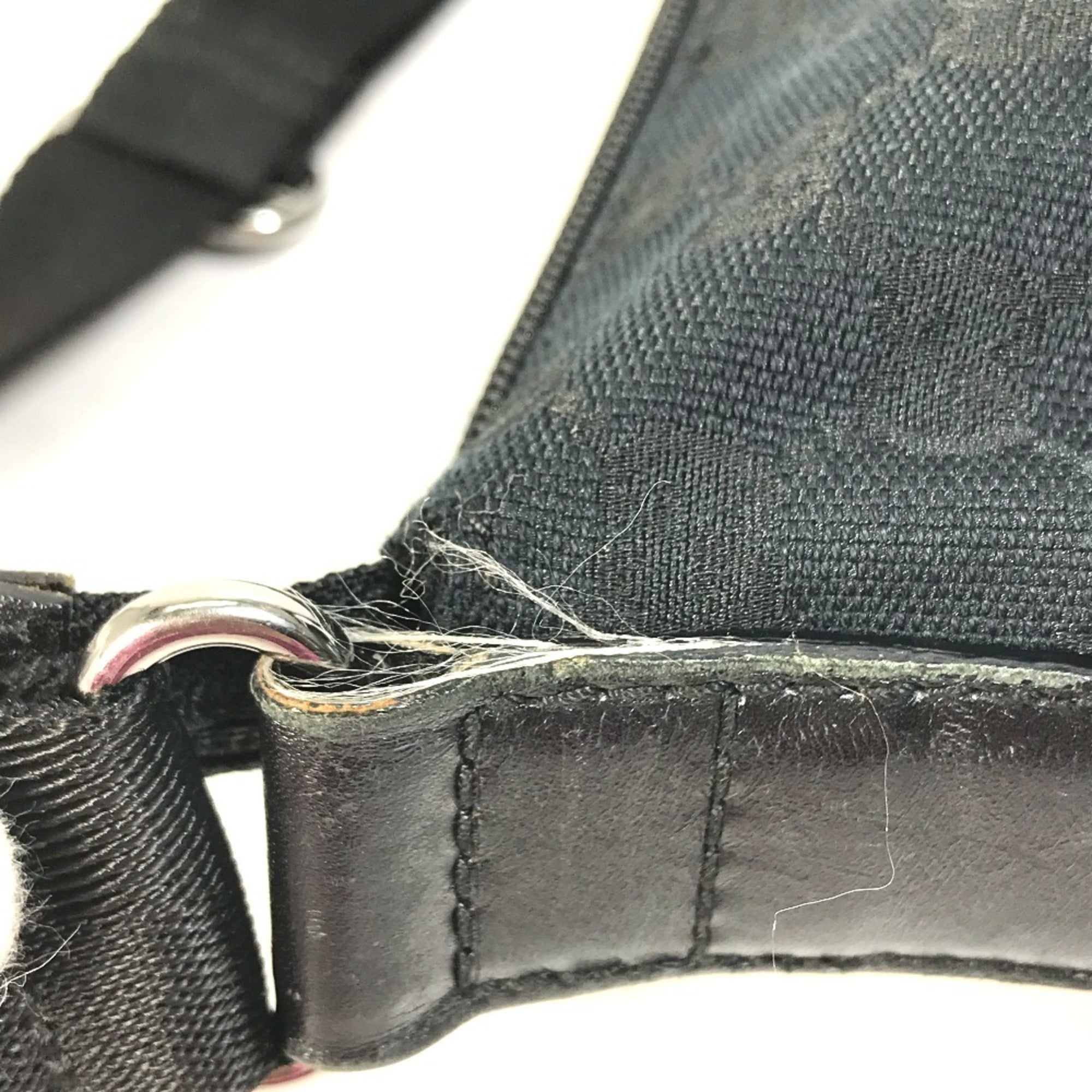 Zip Messenger Bag GG Canvas with Perforated Leather Medium