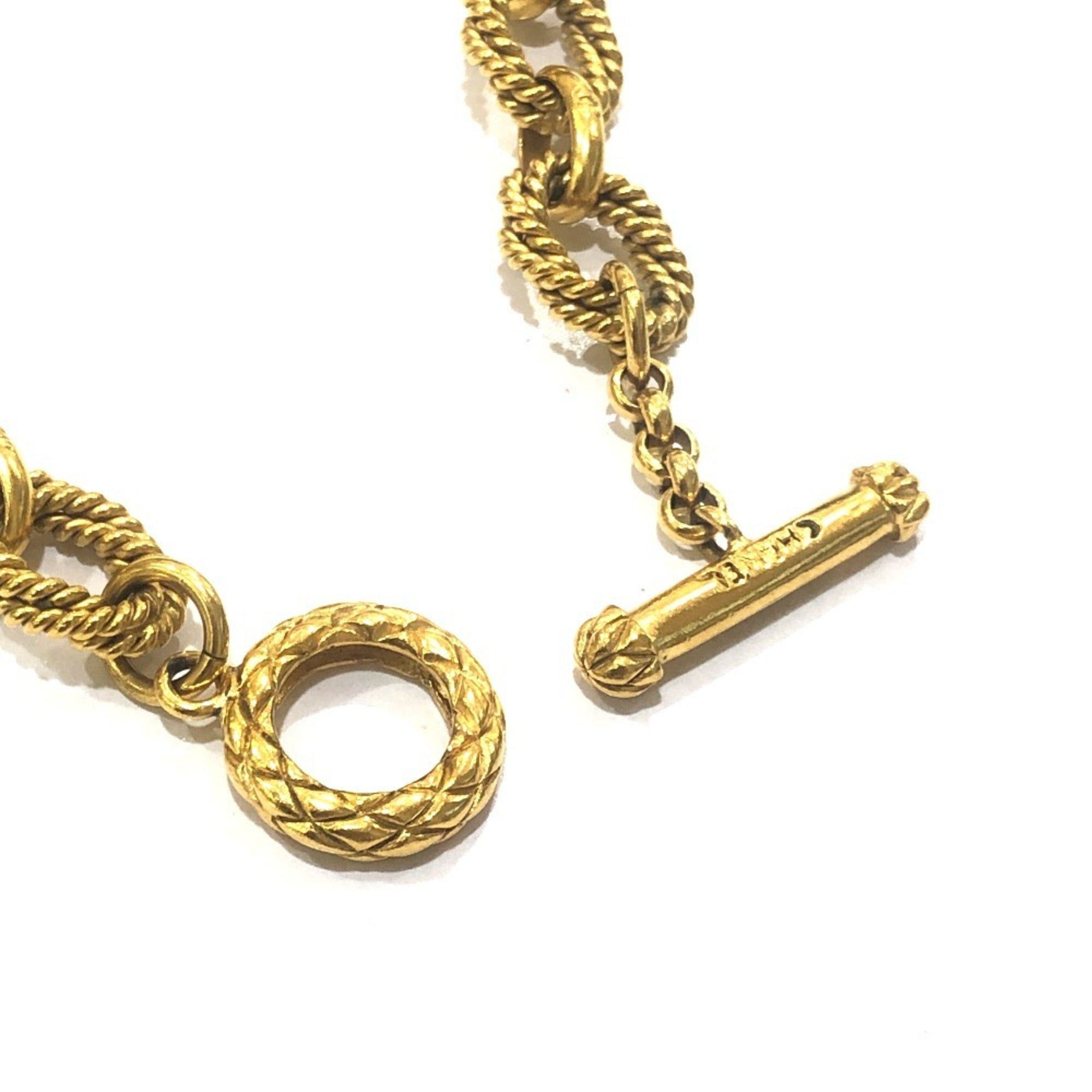 CC Logo Chain Pendant Necklace Metal