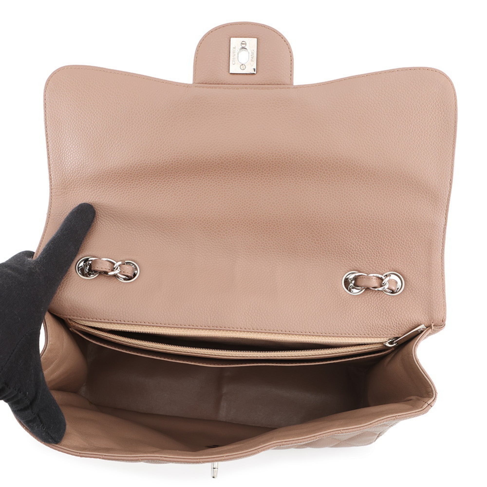Classic Single Flap Bag Quilted Caviar Jumbo
