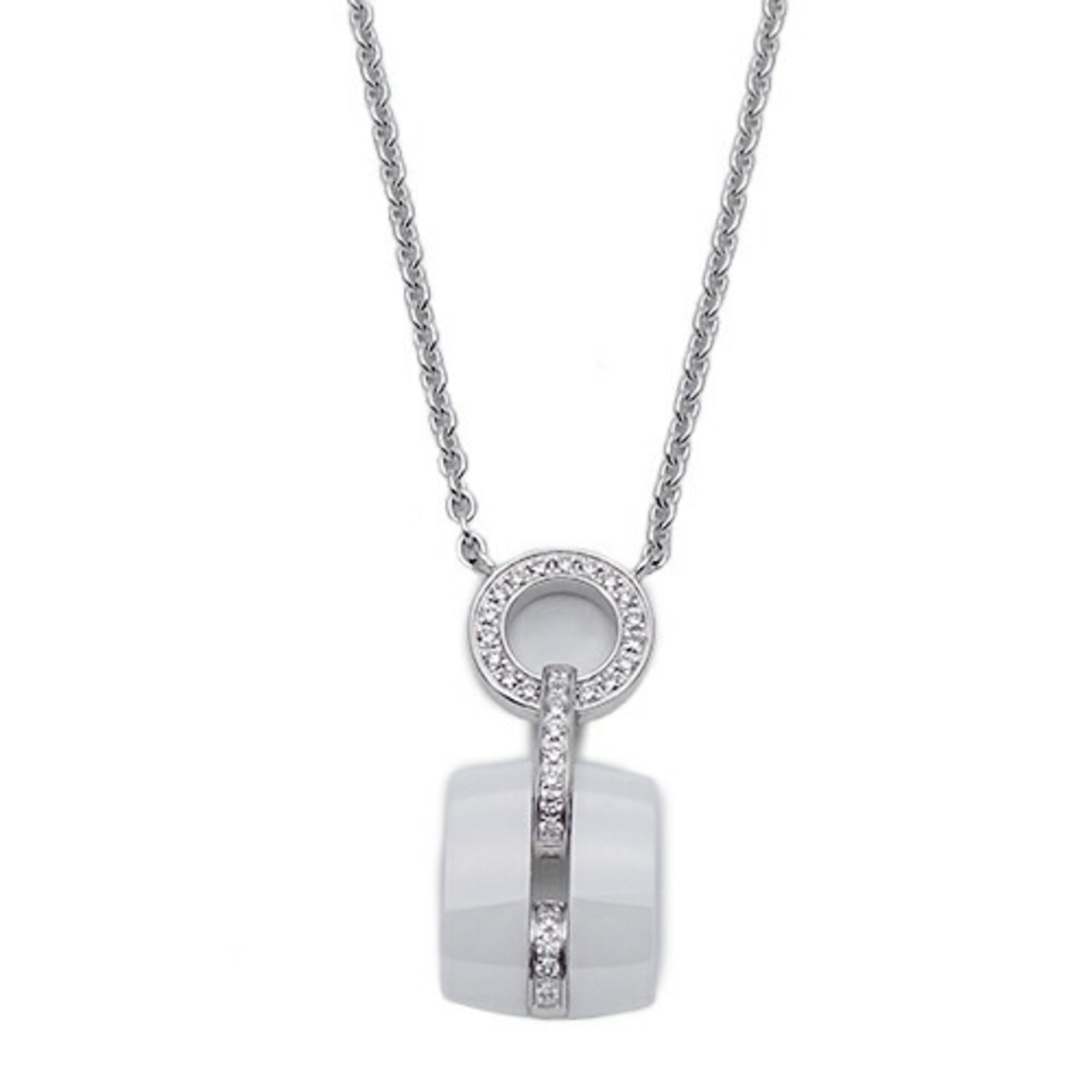 Pendant Necklace 18K White Gold with Diamond