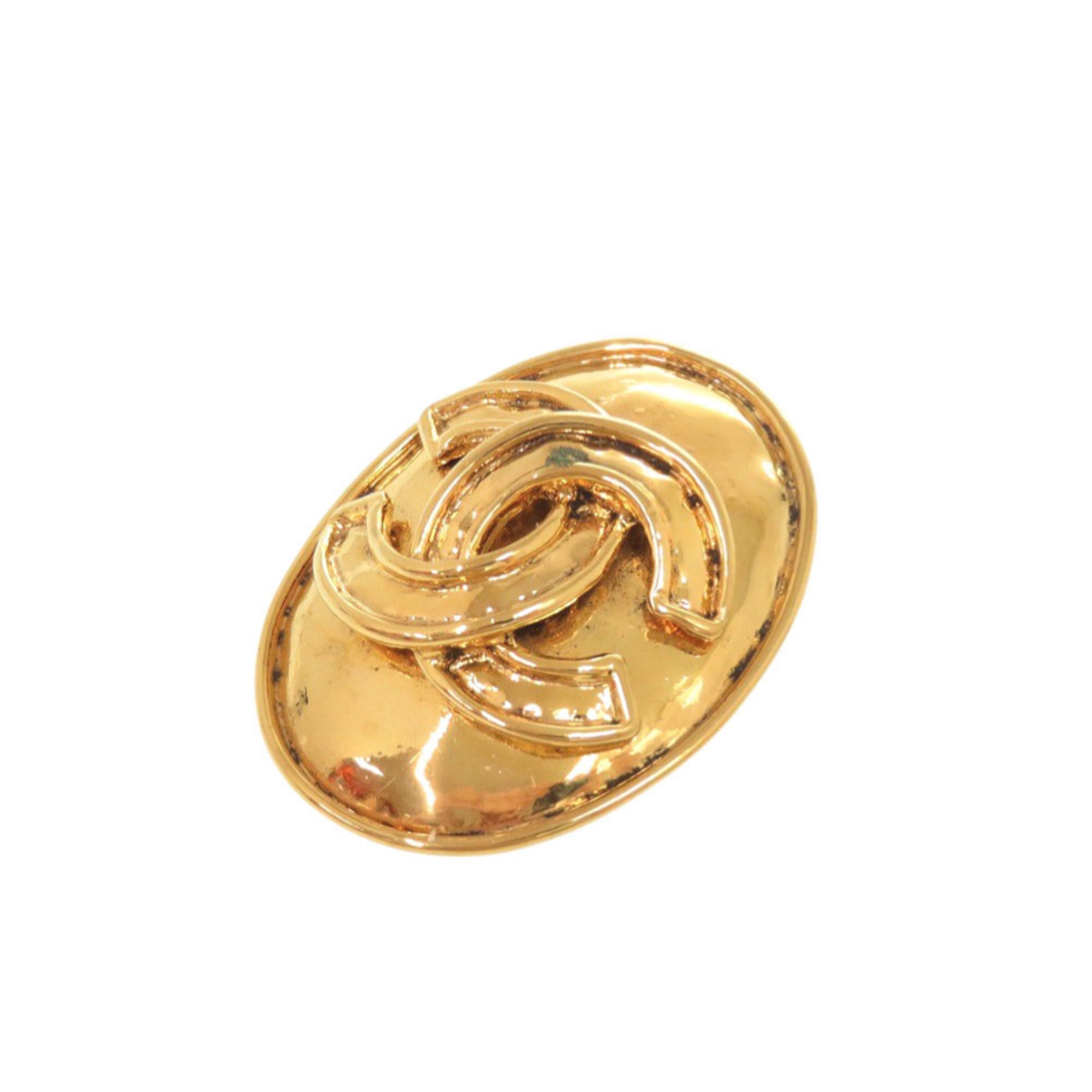 CC Logo Clip-On Earrings Gold-Tone Metal Gold-Tone Metal