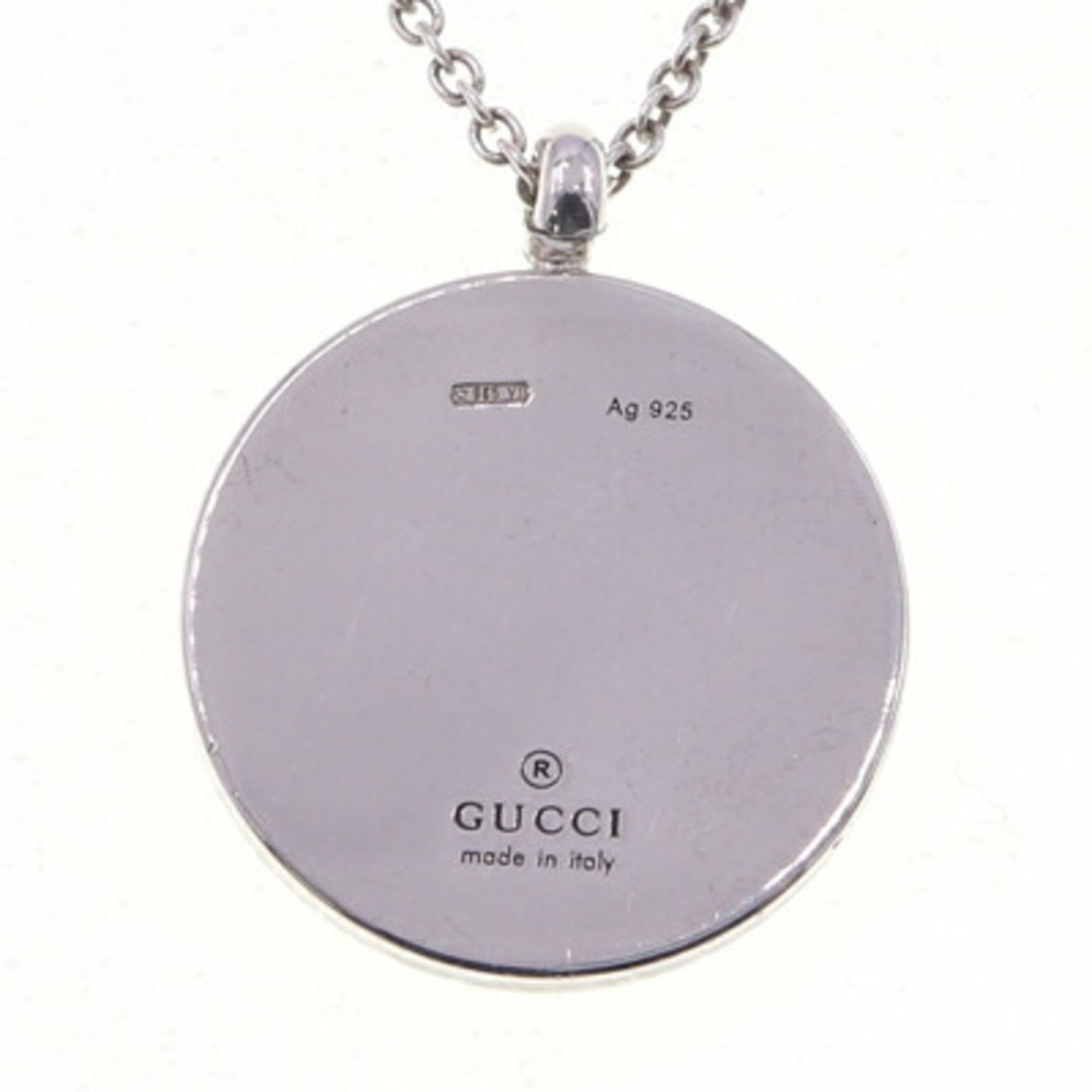 Bear Coin Pendant Necklace Sterling Silver