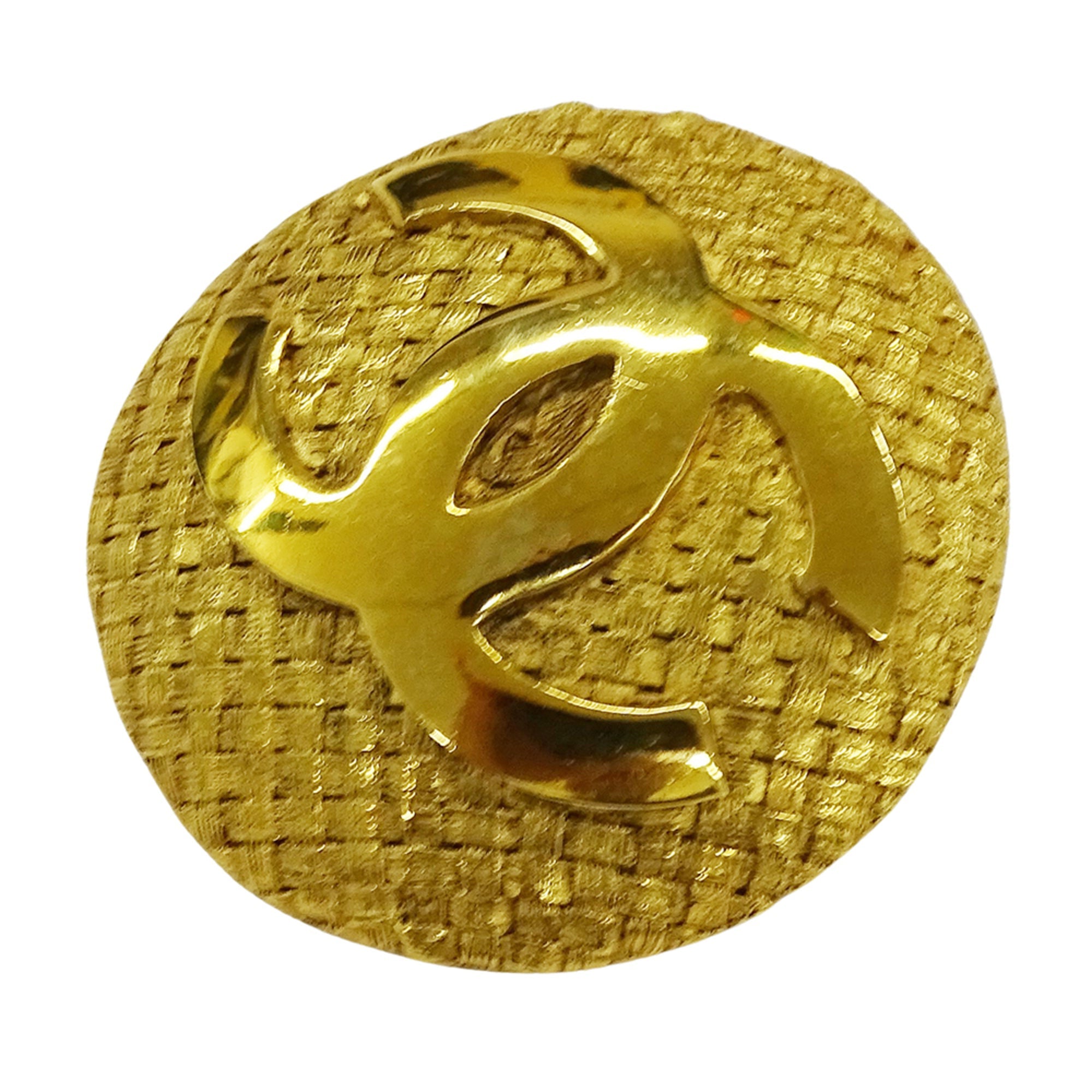 CC Logo Brooch Metal